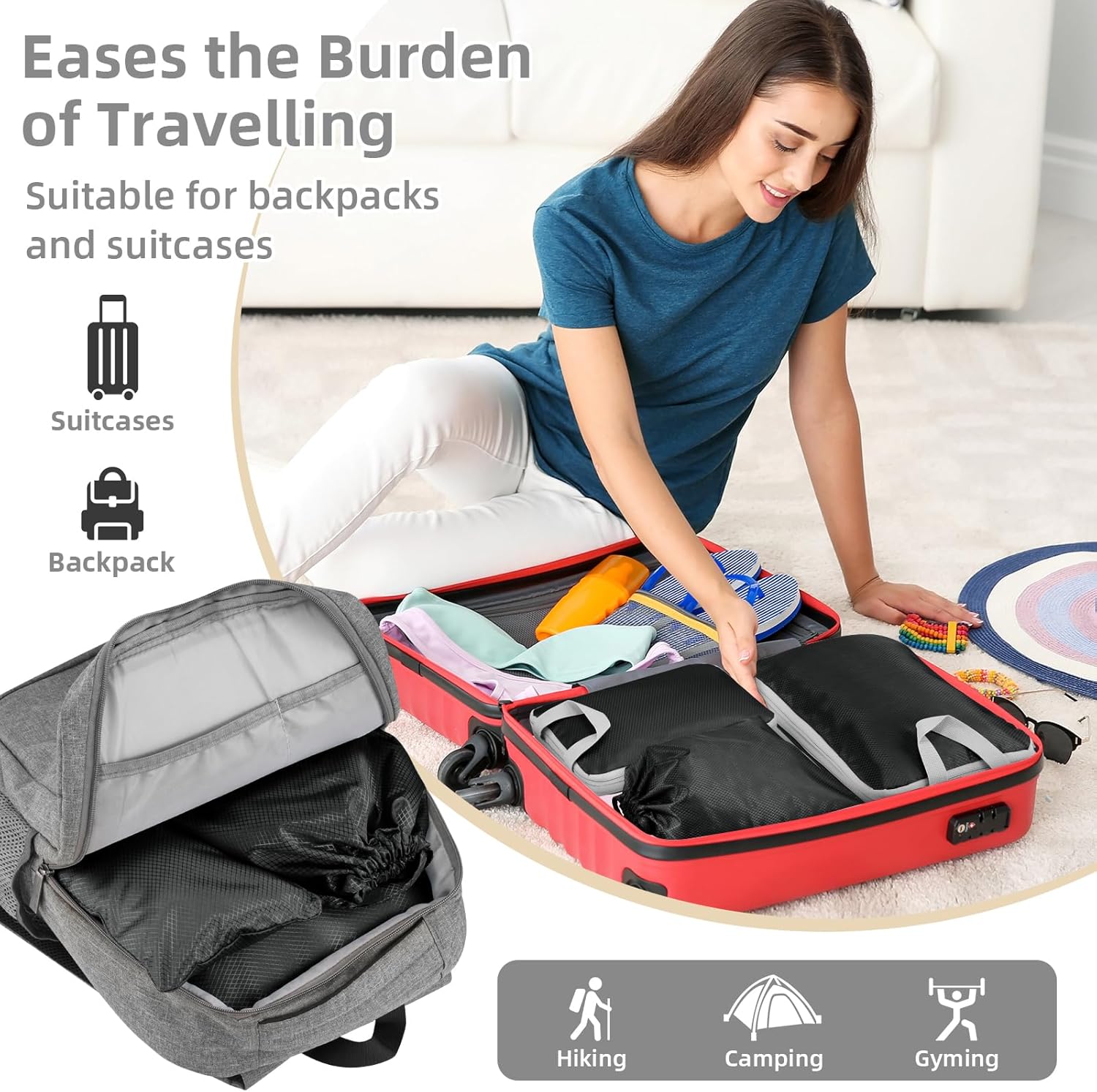 Thumbnail 5 de Compression Packing Cubes 7-Piece Set for Travel