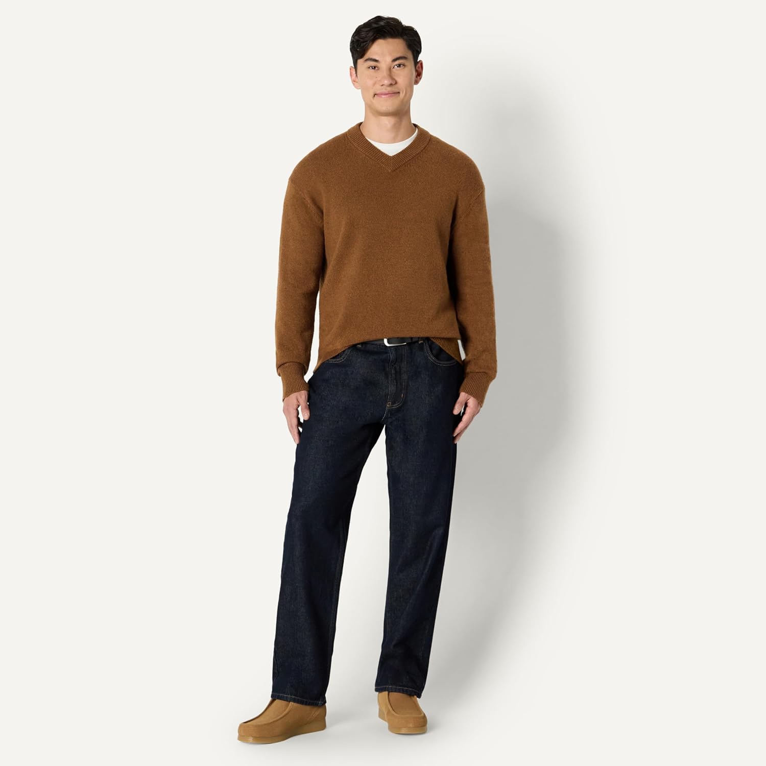 Thumbnail 2 de Amazon Essentials Herren Regular-Fit-Pullover aus Baumwollmischung mit V-Ausschnitt