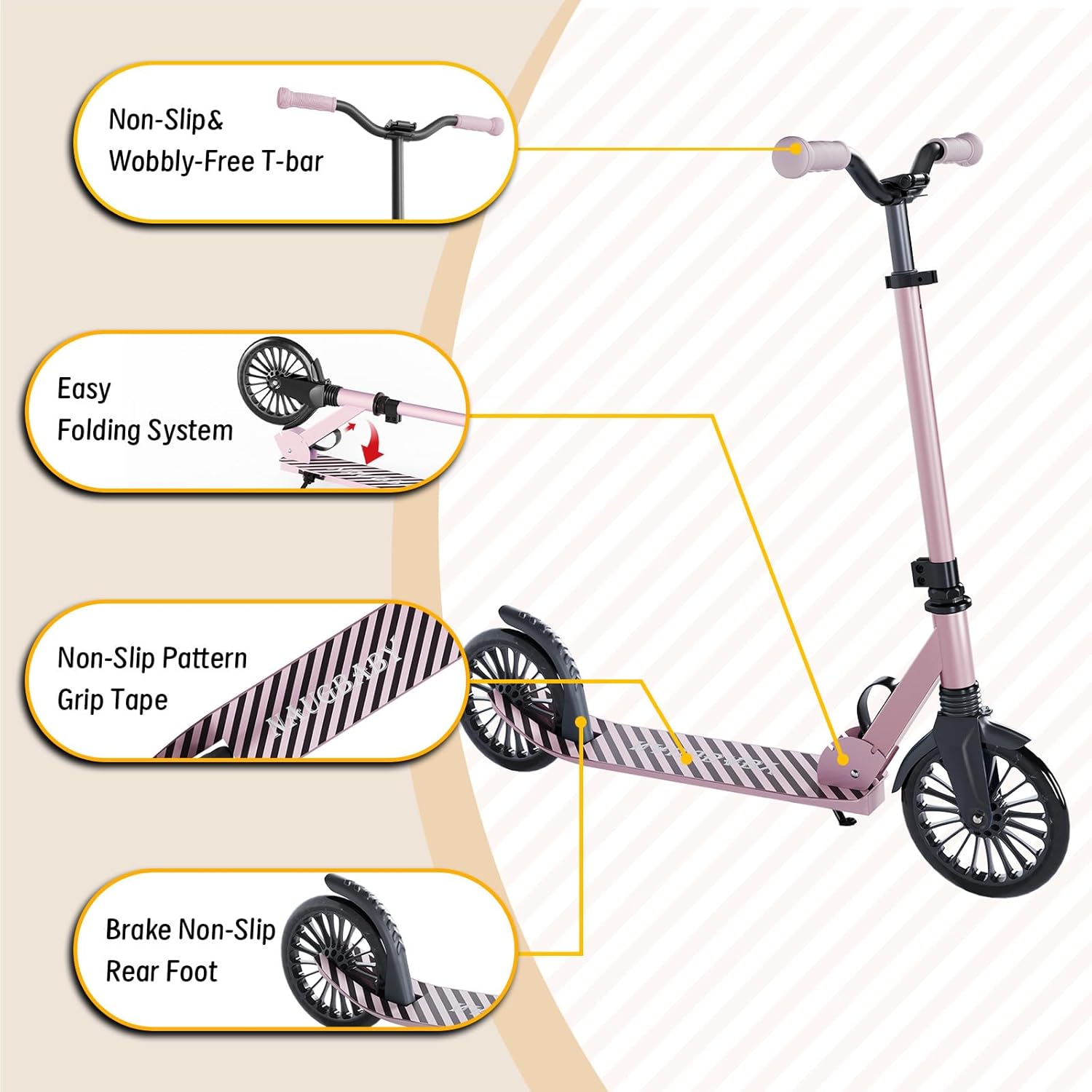 Thumbnail 3 de NAUGBABY Kids Kick Scooter 8-Inch Wheels