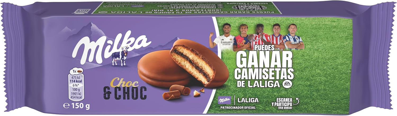 Detalle 2 de Milka Choc & Choc 150g bizcochos 🍫