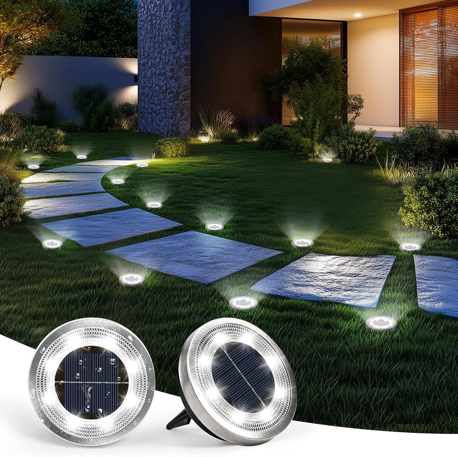 Thumbnail 6 de Solpex solar ground lights for outdoor garden paths (IP65, cold white, 10-pack)