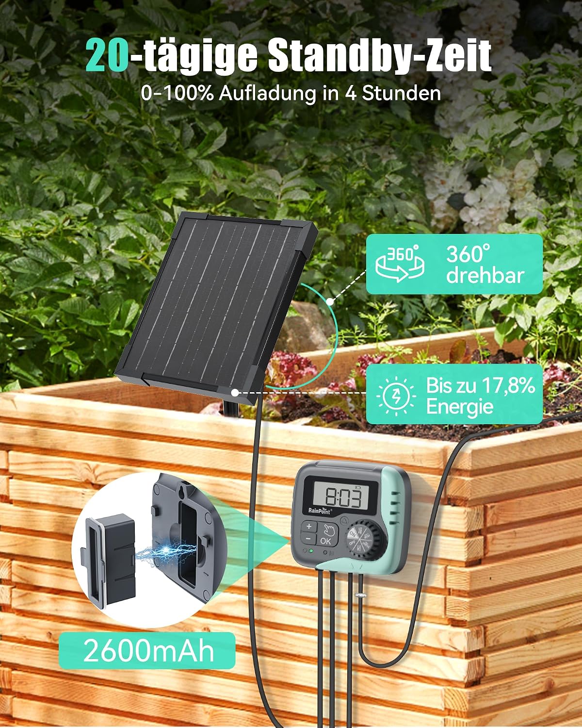 Thumbnail 5 de RAINPOINT Solar Bewässerungssystem