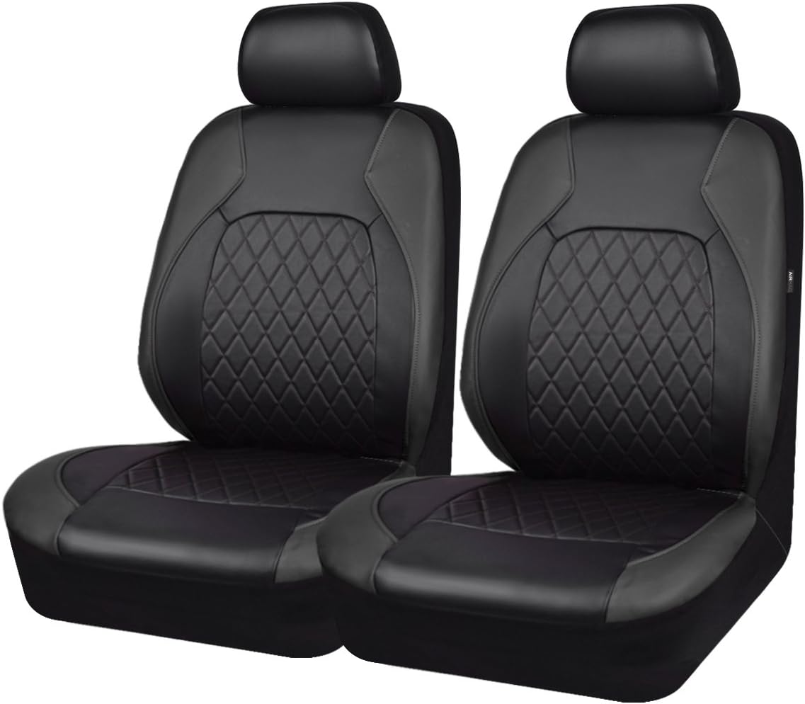 Detalle de HORSE KINGDOM Universal PU Leather Front Seat Covers 2 pcs