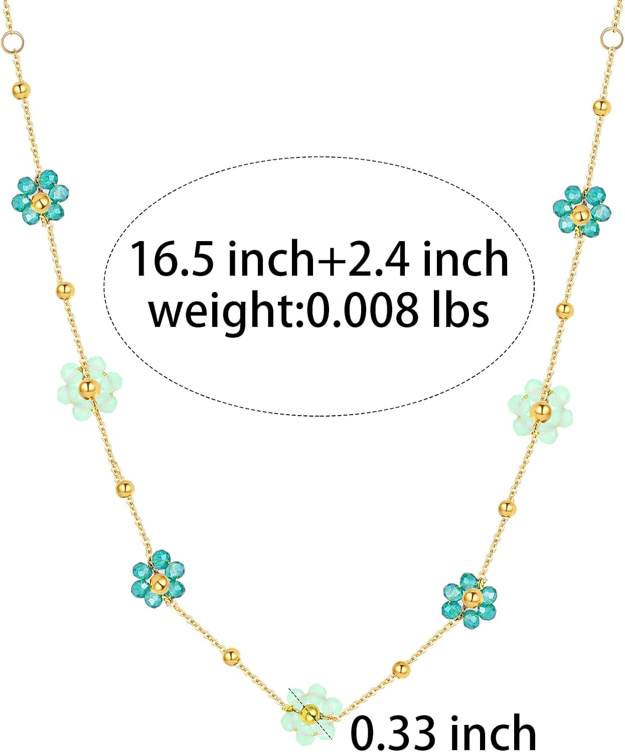 Detalle 1 de VceTd Floral Choker Necklace, 304 Stainless Steel