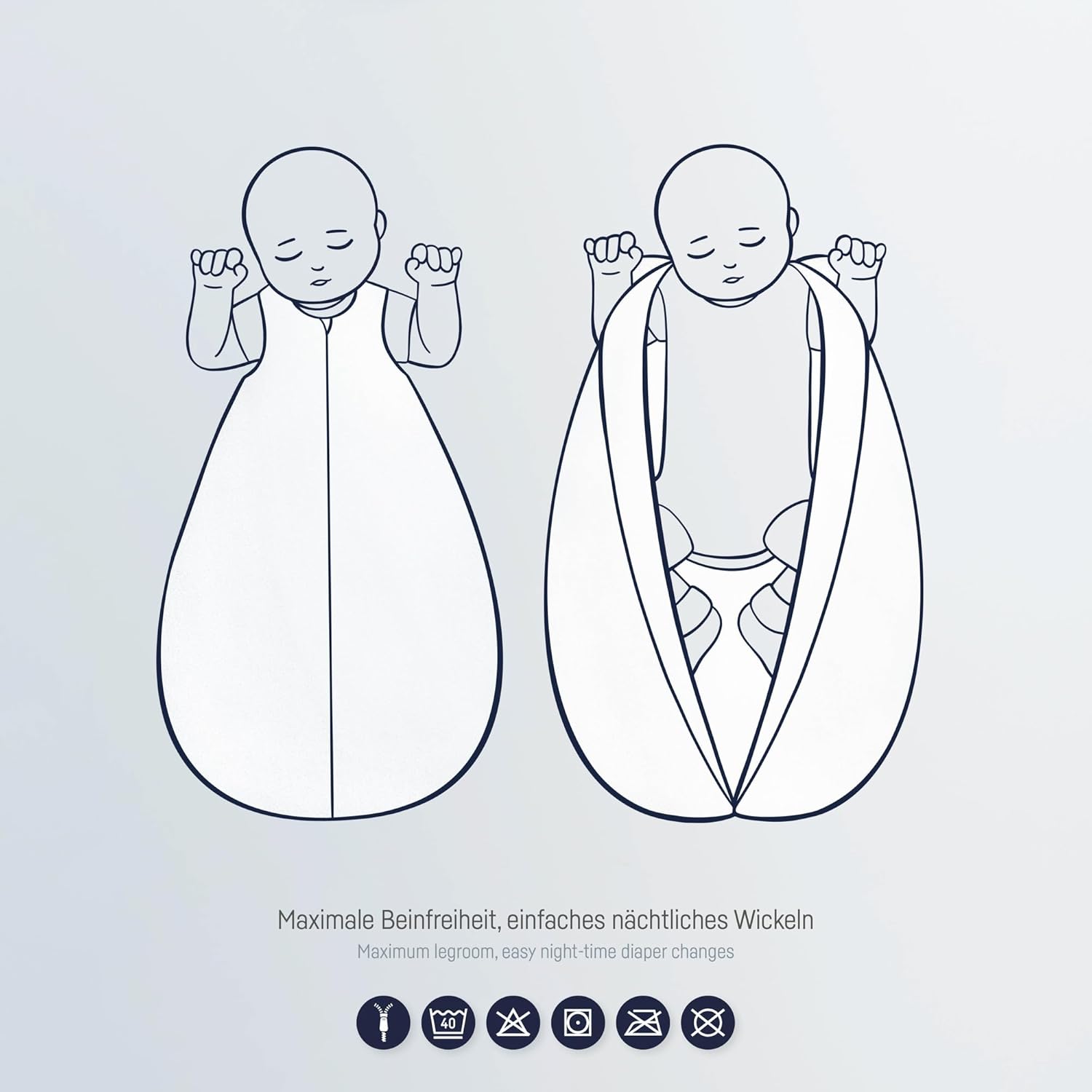 Thumbnail 3 de Julius Zöllner Sommerschlafsack Musselin 0,5 TOG Gr. 56/62