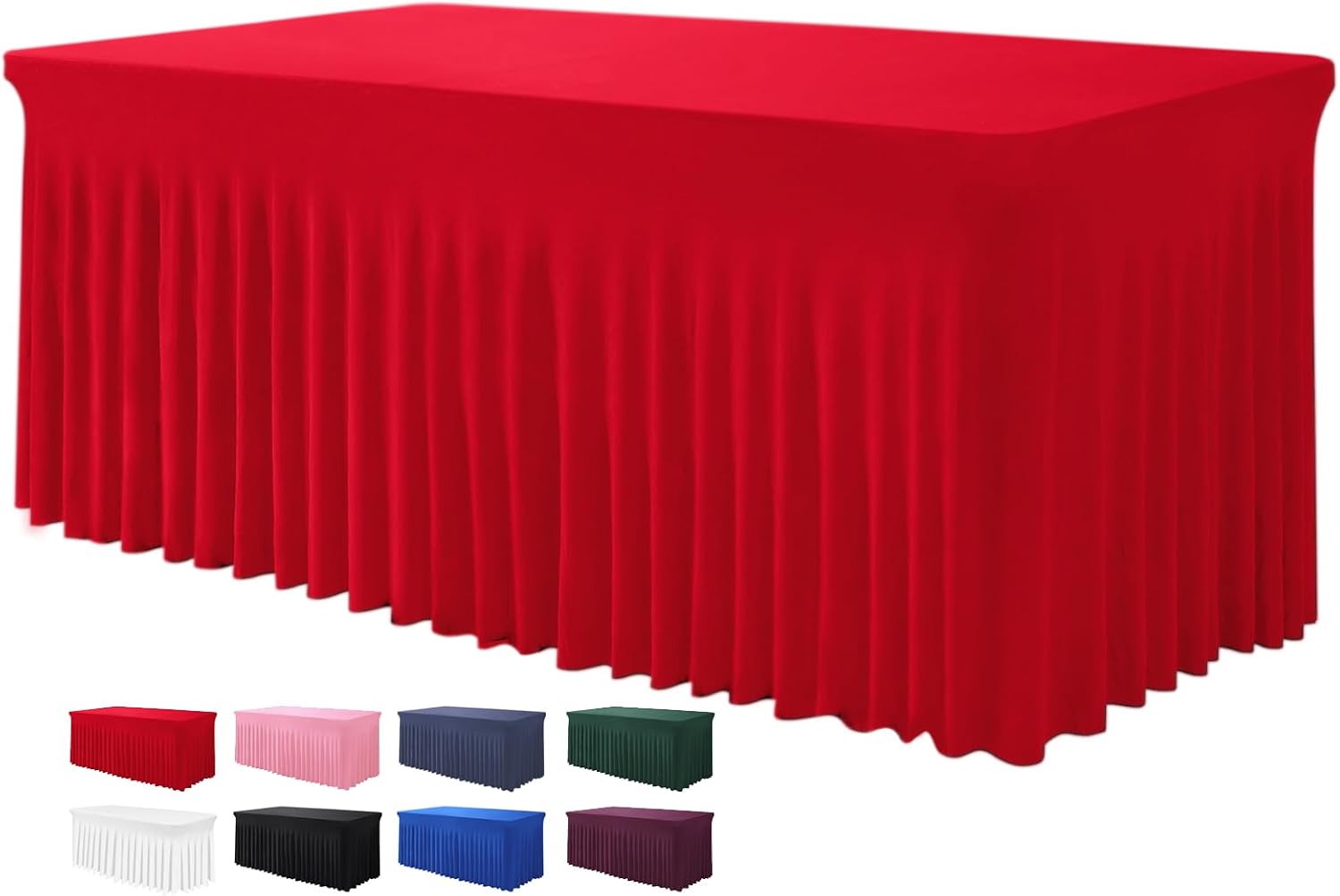 Thumbnail 6 de BDDC Table Skirts 8ft Tablecloths 🍽