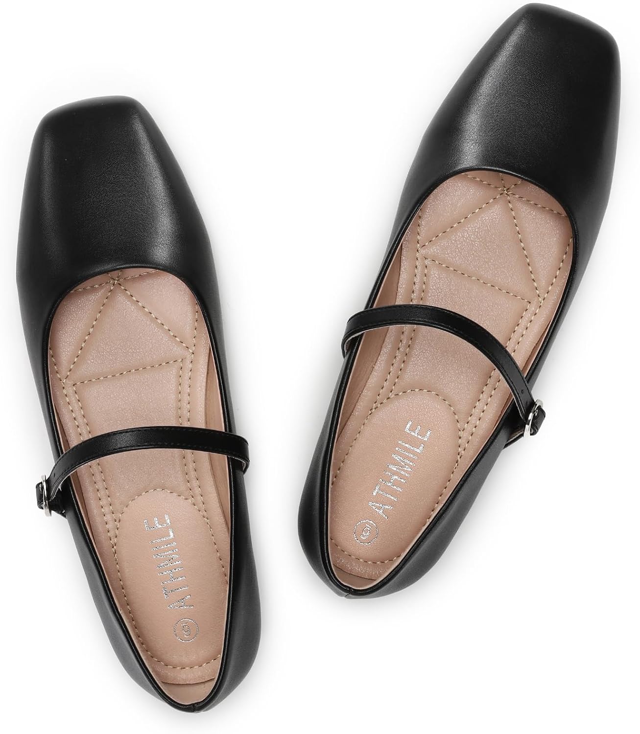 Detalle de Women's Mary Jane Flats with Adjustable Buckle and Memory Foam Insole