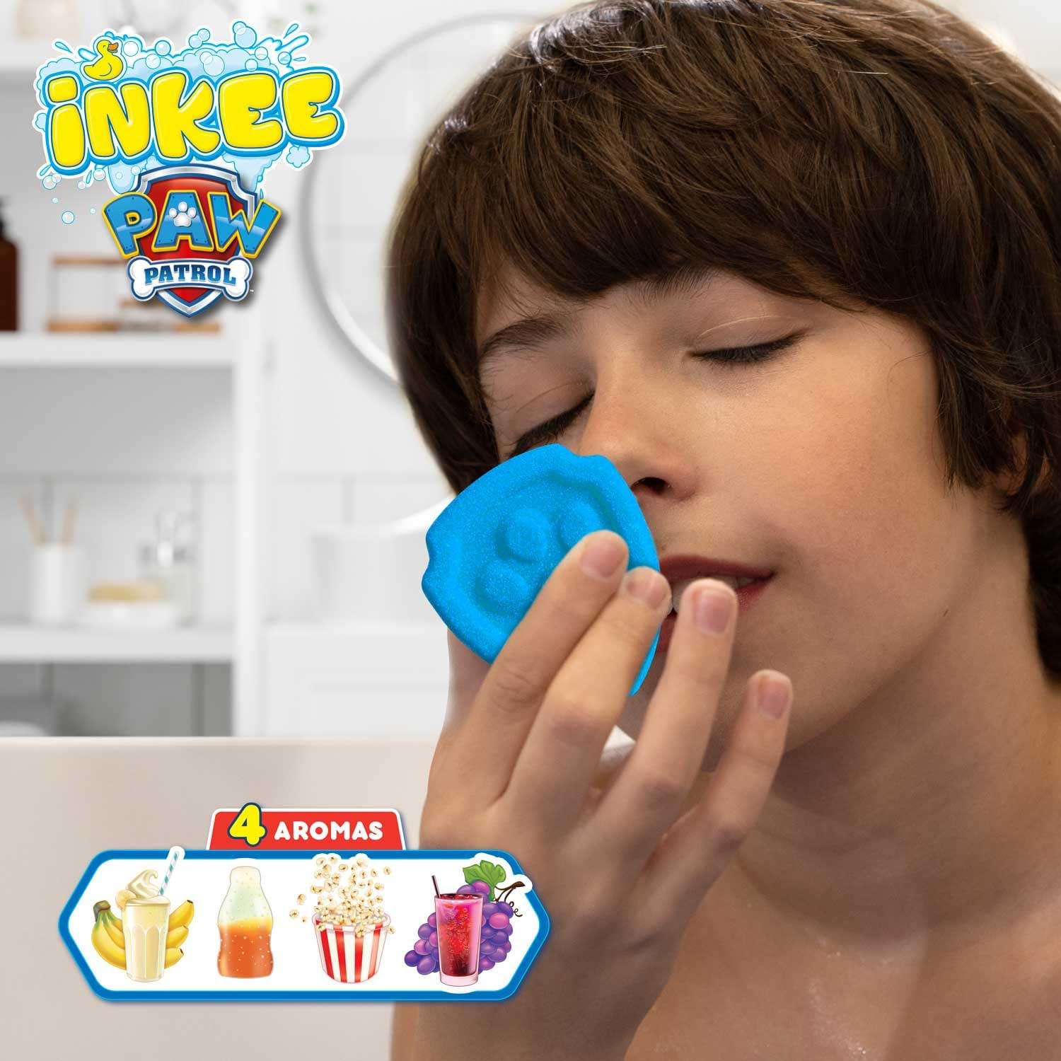 Thumbnail 3 de INKEE Paw Patrol Gift Box: 4 kids bath bombs with almond oil and 5 surprise Paw Patrol figures