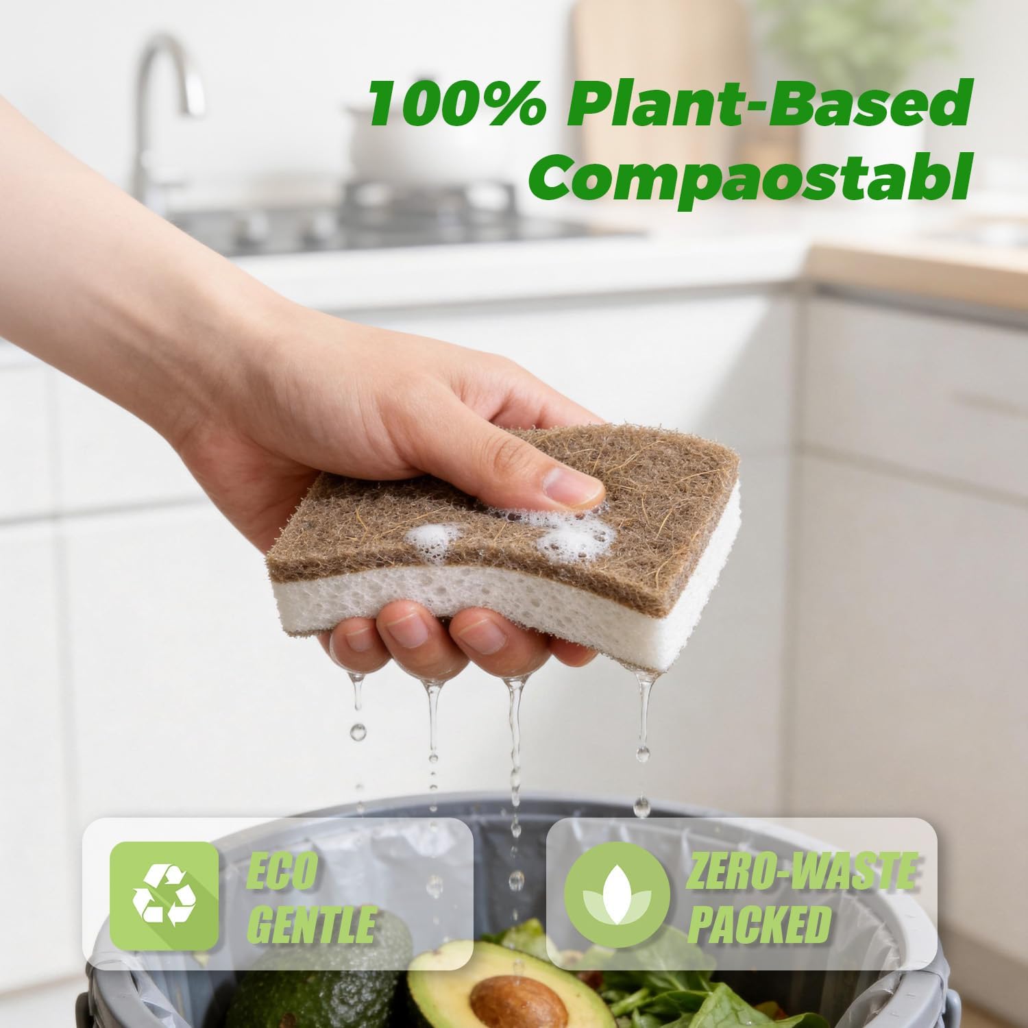 Detalle 1 de YFUIF Kitchen Sponges, Cellulose