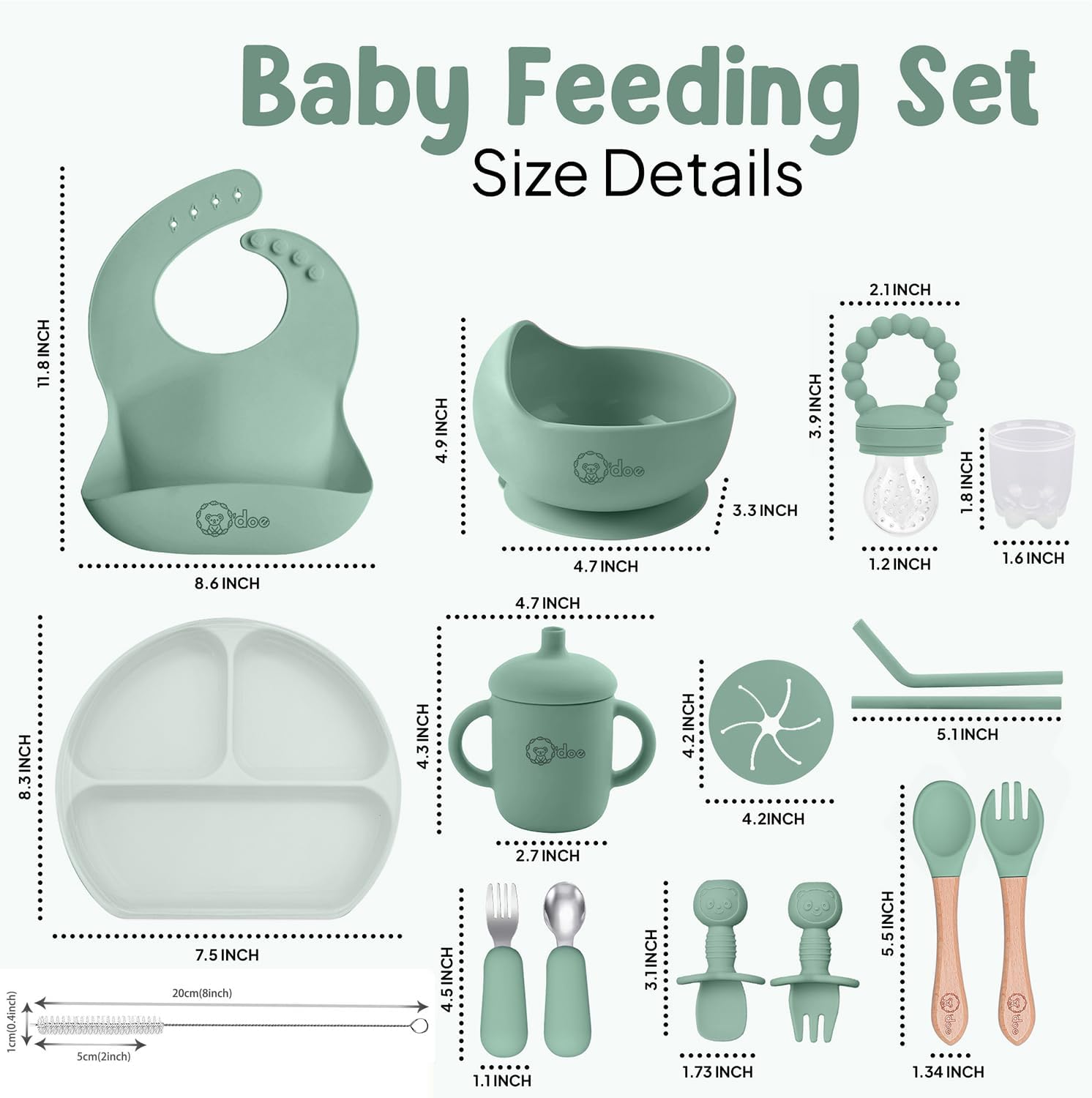Thumbnail 6 de O'doe 17-Piece Baby Led Weaning Feeding Set