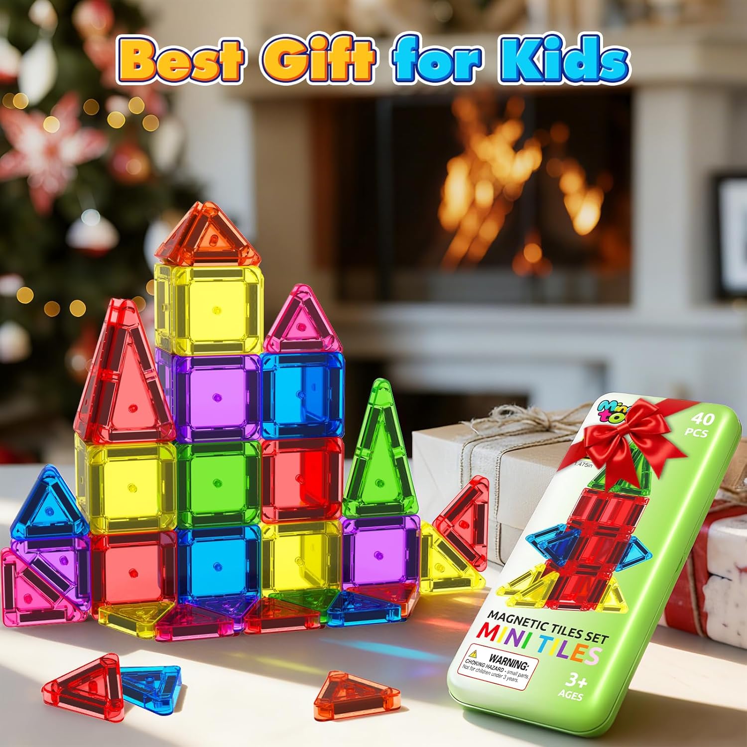 Thumbnail 5 de 40PCS Mini Magnetic Tiles 40-piece set for toddlers 🧩