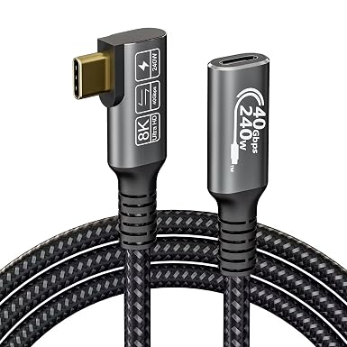 Cable Extensión USB 4 Thunderbolt 4 – Carga 240W, 40 Gbps ⚡