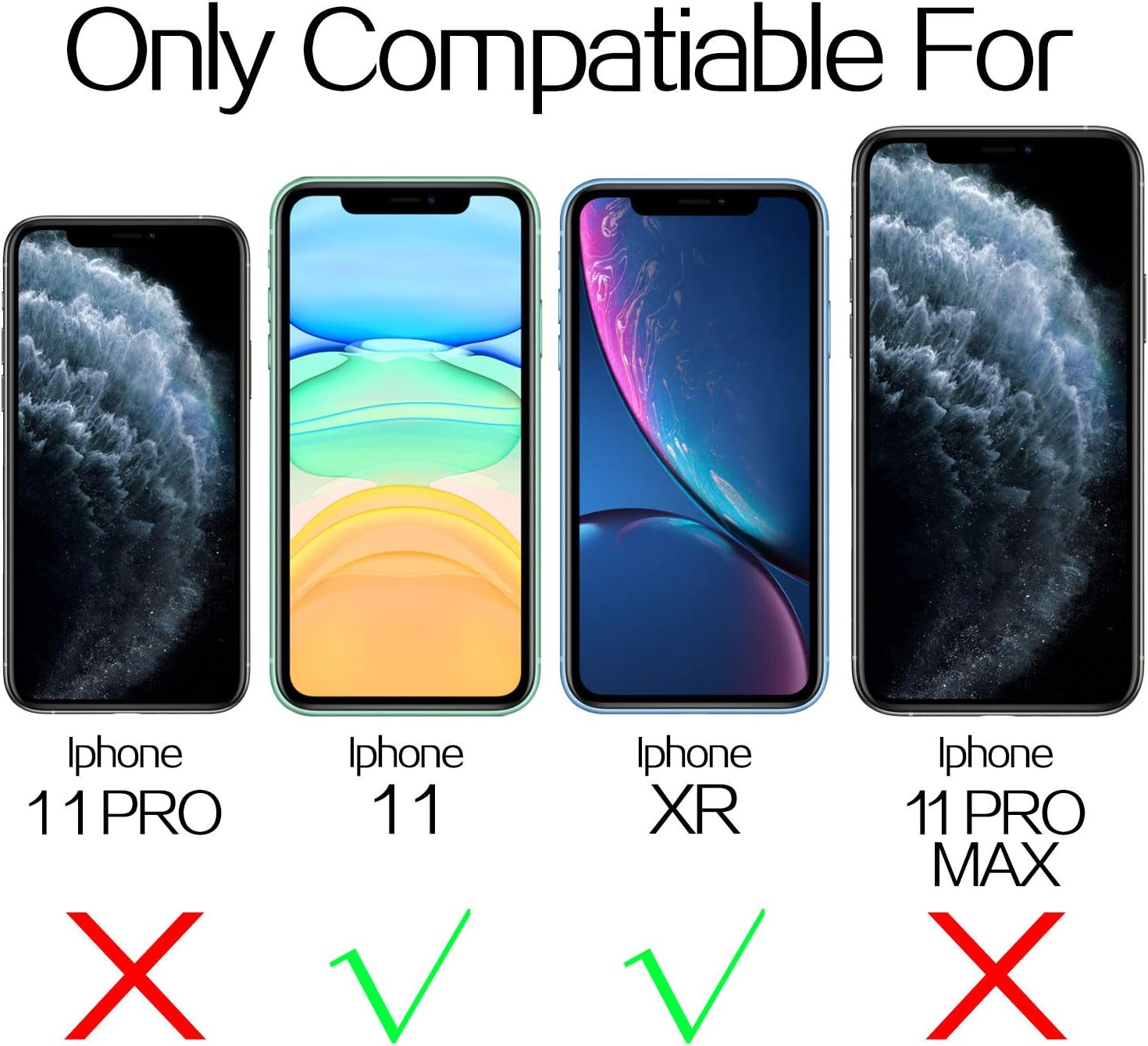 Detalle 2 de Mkeke Screen Protector 3-Pack for iPhone 11/XR