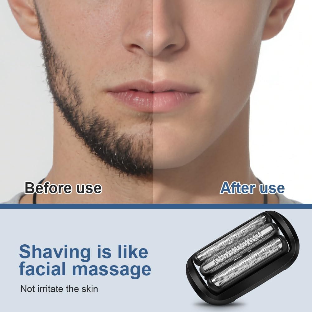 Detalle 1 de OFFCUP 53B S5/6 Replacement Shaver Heads for Braun Series 5 and 6, 2 Pack