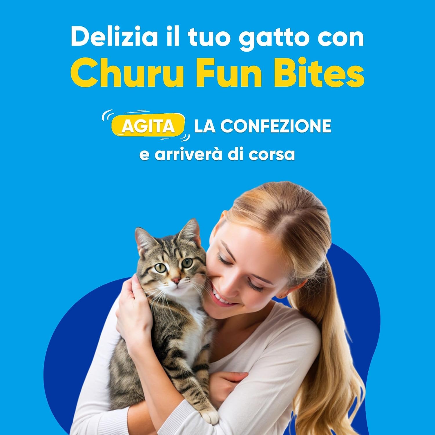 Detalle de INABA Churu Fun Bites Snack per Gatti – Bocconcini di Pollo, Tonno e Formaggio, 8 Pack x 12g
