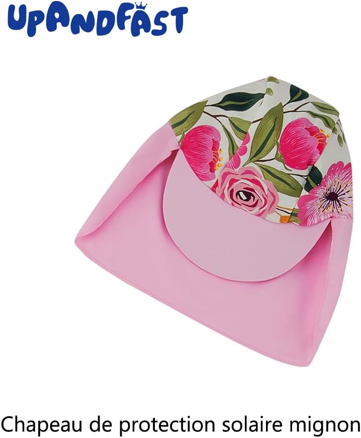 Thumbnail 6 de Maillot 1 pièce bébé Fille avec Fermeture éclair et Chapeau inclus - UPF 50+