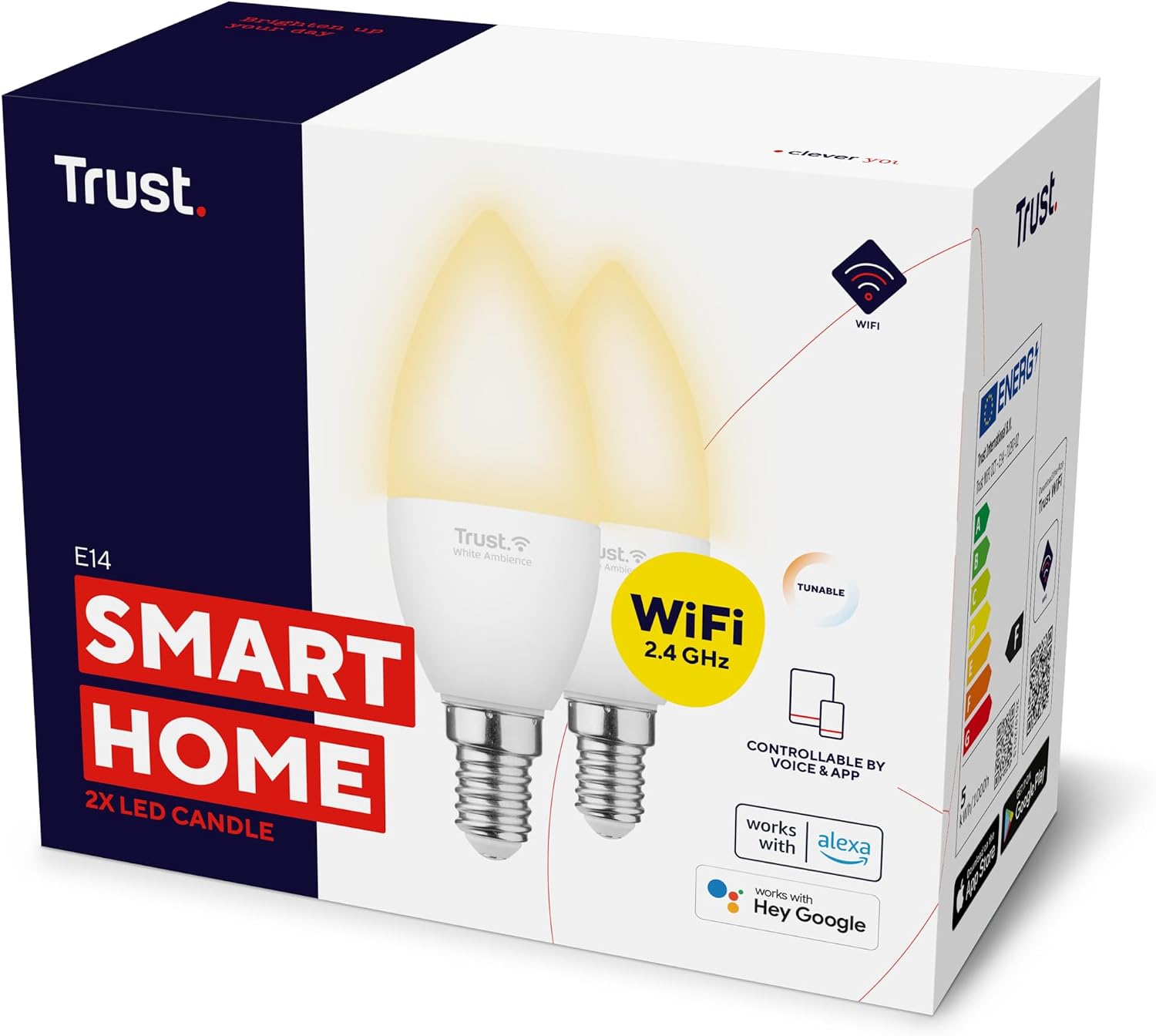 Detalle de Trust WiFi E14 Smart Bulb 1800K–6500K