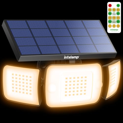 Thumbnail 6 de INTELAMP Lampada Solare da Esterno 3300K: luce calda, 1200LM, rilevamento movimento e consumo affidabile