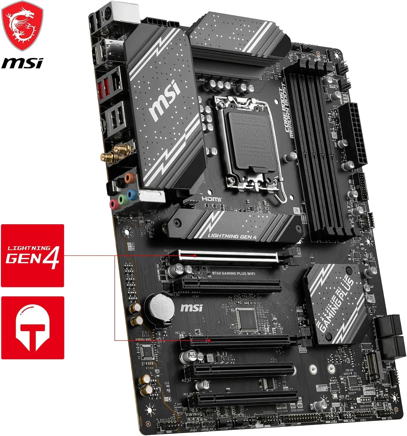 Thumbnail 4 de MSI B760 GAMING PLUS WIFI (ATX) LGA 1700 motherboard with Wi‑Fi 6E and DDR5 support