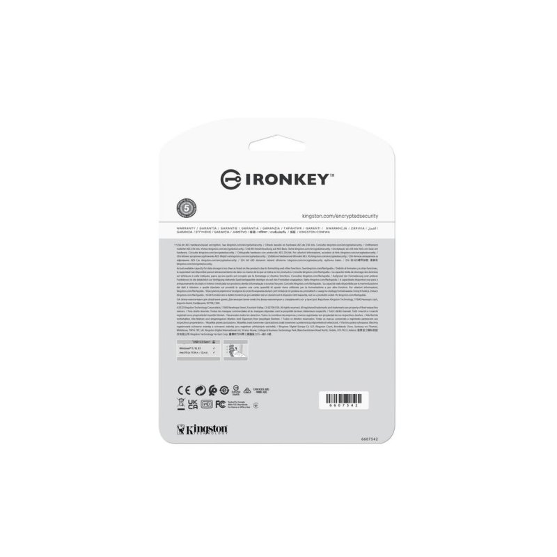 Detalle de Kingston IronKey Vault Privacy 50 16GB AES-256 FIPS 197 USB 3.2 (Negro-Azul)