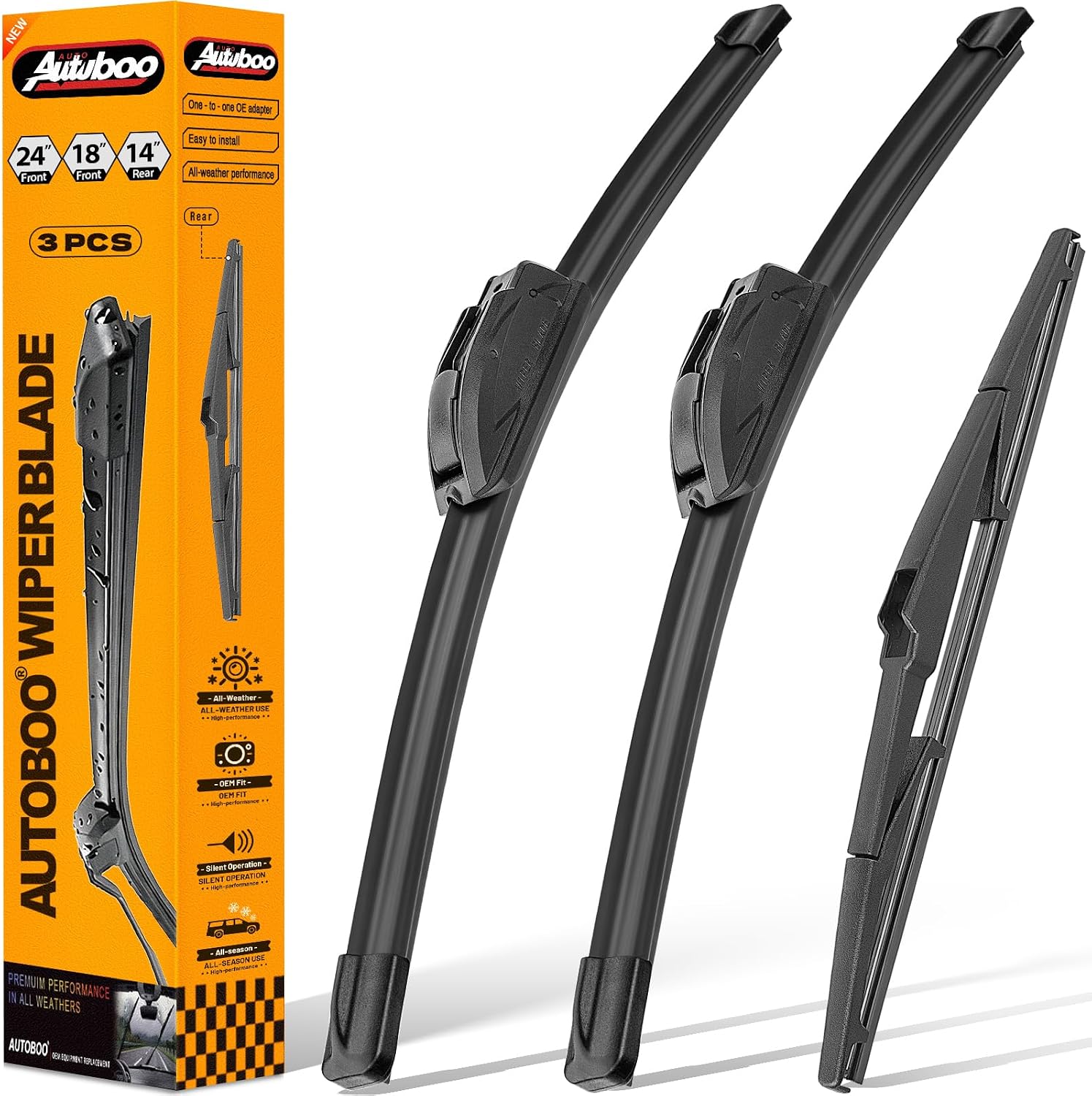 Detalle de AUTOBOO Windshield Wipers 24"
