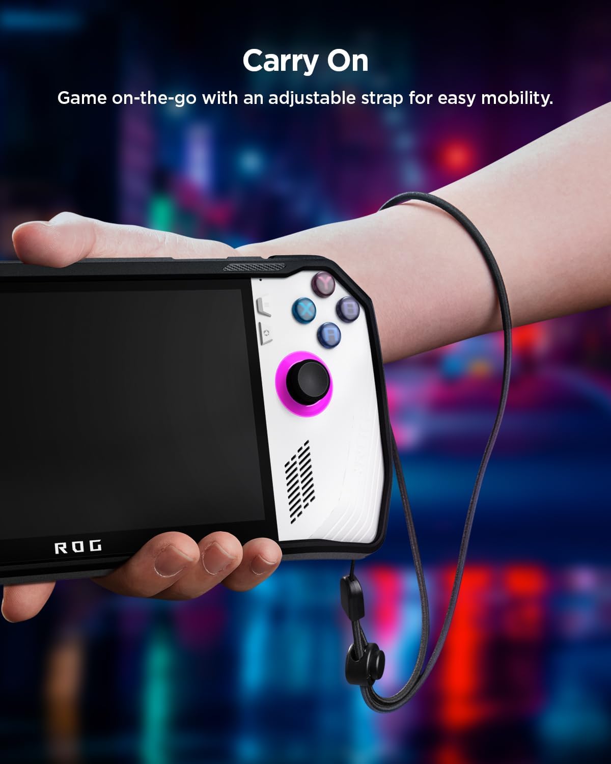 Thumbnail 6 de Spigen Rugged Armor TPU con cinturino da polso per ASUS ROG Ally (RC71L) – custodia protettiva anti-graffio