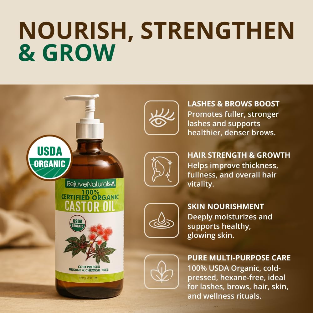 Detalle 2 de RejuveNaturals Castor Oil 16oz