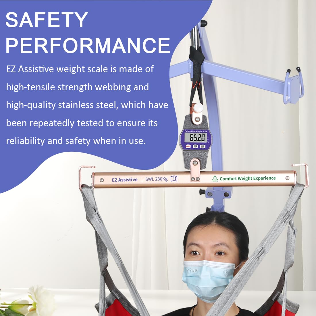 Detalle de EZ Patient Lift Scale, 230 kg