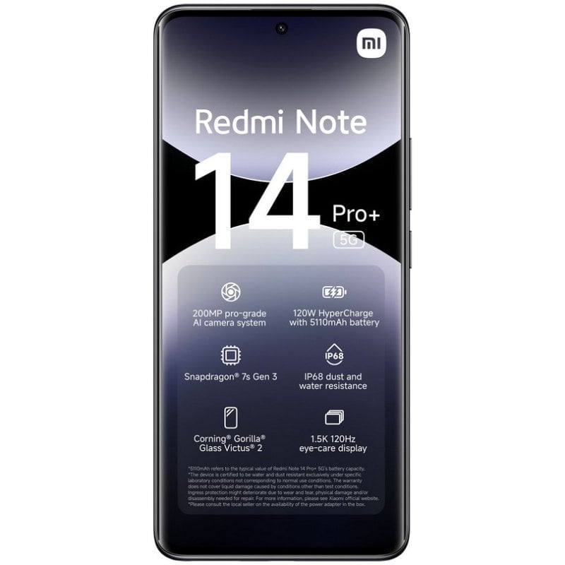 Thumbnail 3 de Xiaomi Redmi Note 14 Pro Plus 5G 8/256GB Negro Medianoche: versión importada para quien exige fotografía y rendimiento