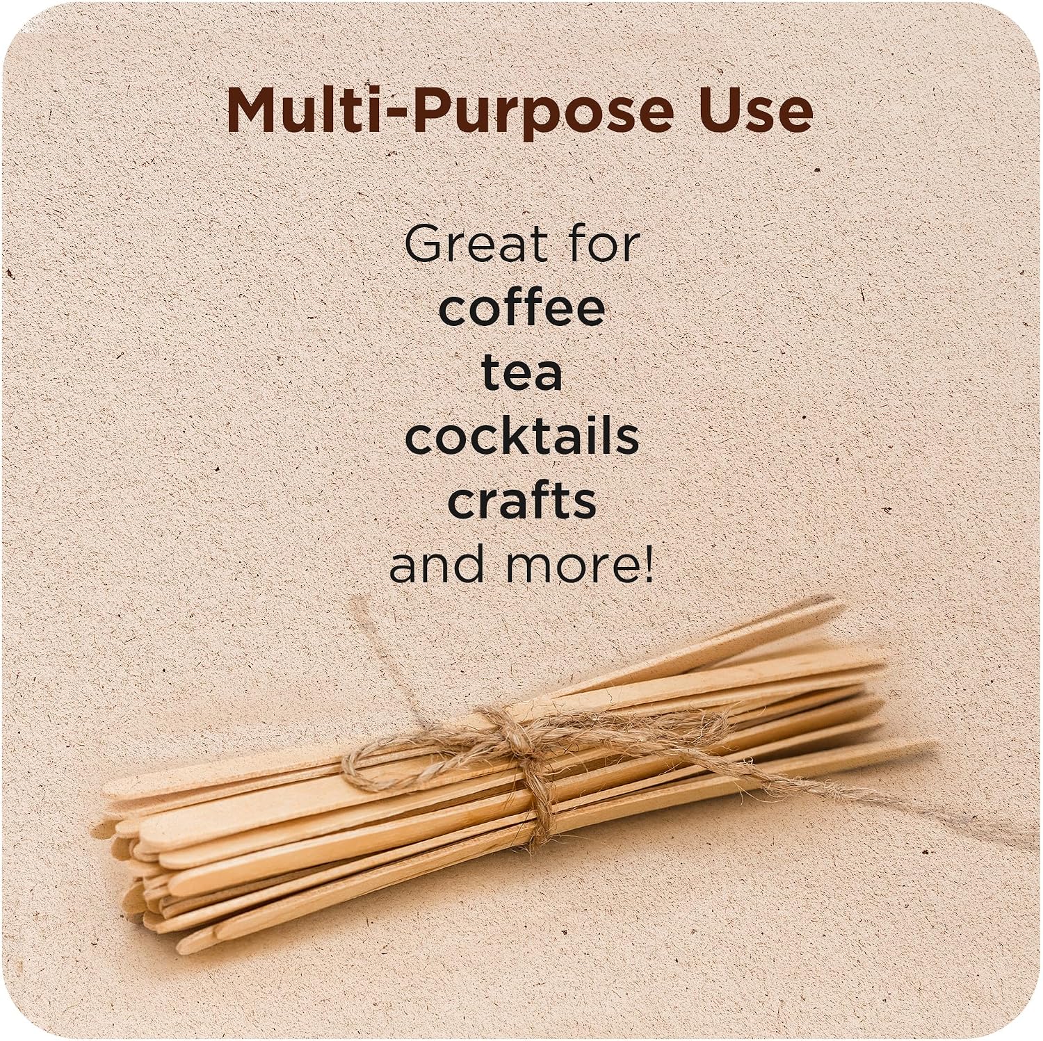 Detalle de Makerstep Birch Wood Coffee Stirrers, 7 Inch, 1000 Pack