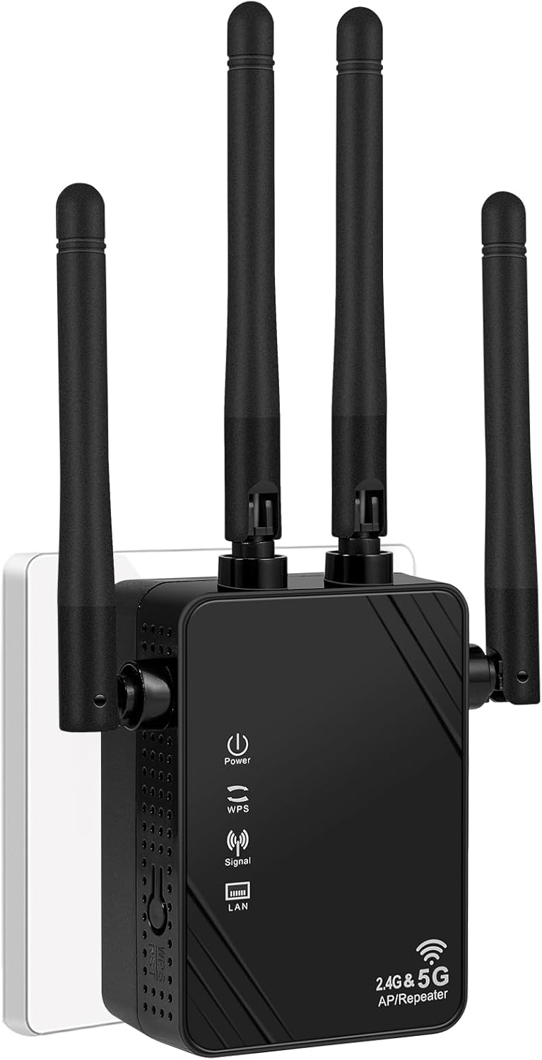 Detalle de WLAN-Verstärker Ultraxtender 1200 Mbit/s – Dualband mit LAN, 4 Antennen, bis zu 9200 ft²