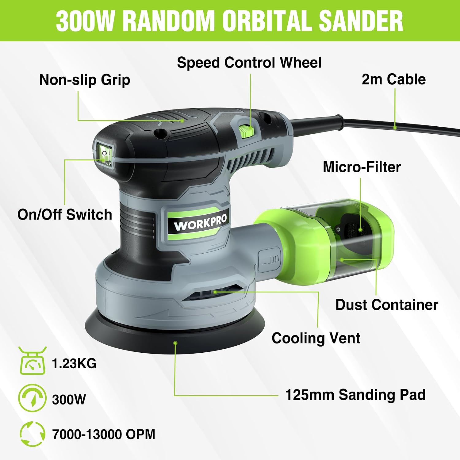 Thumbnail 1 de WORKPRO Orbital Sander 300W