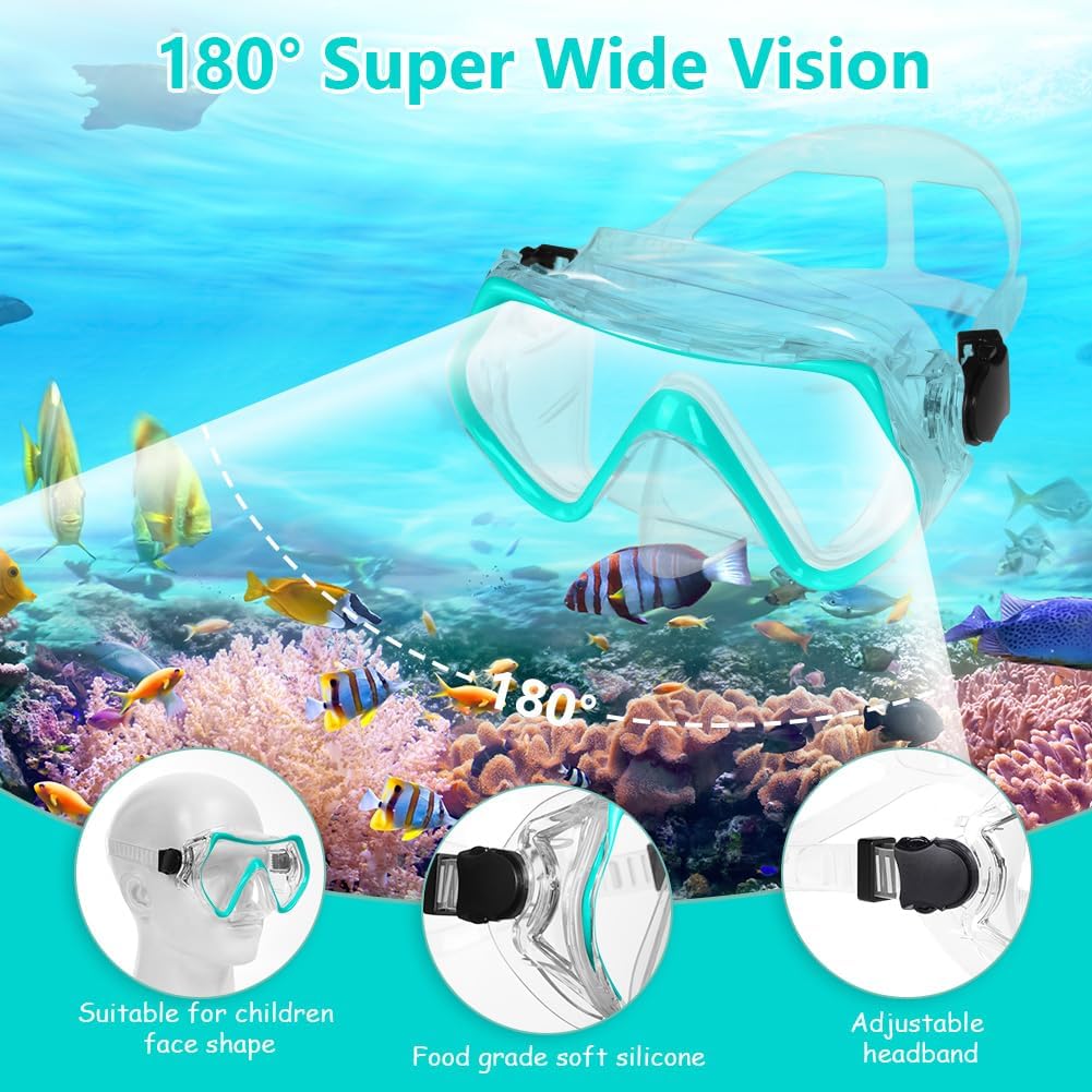 Detalle de AOOSA snorkel mask 180° panoramic view