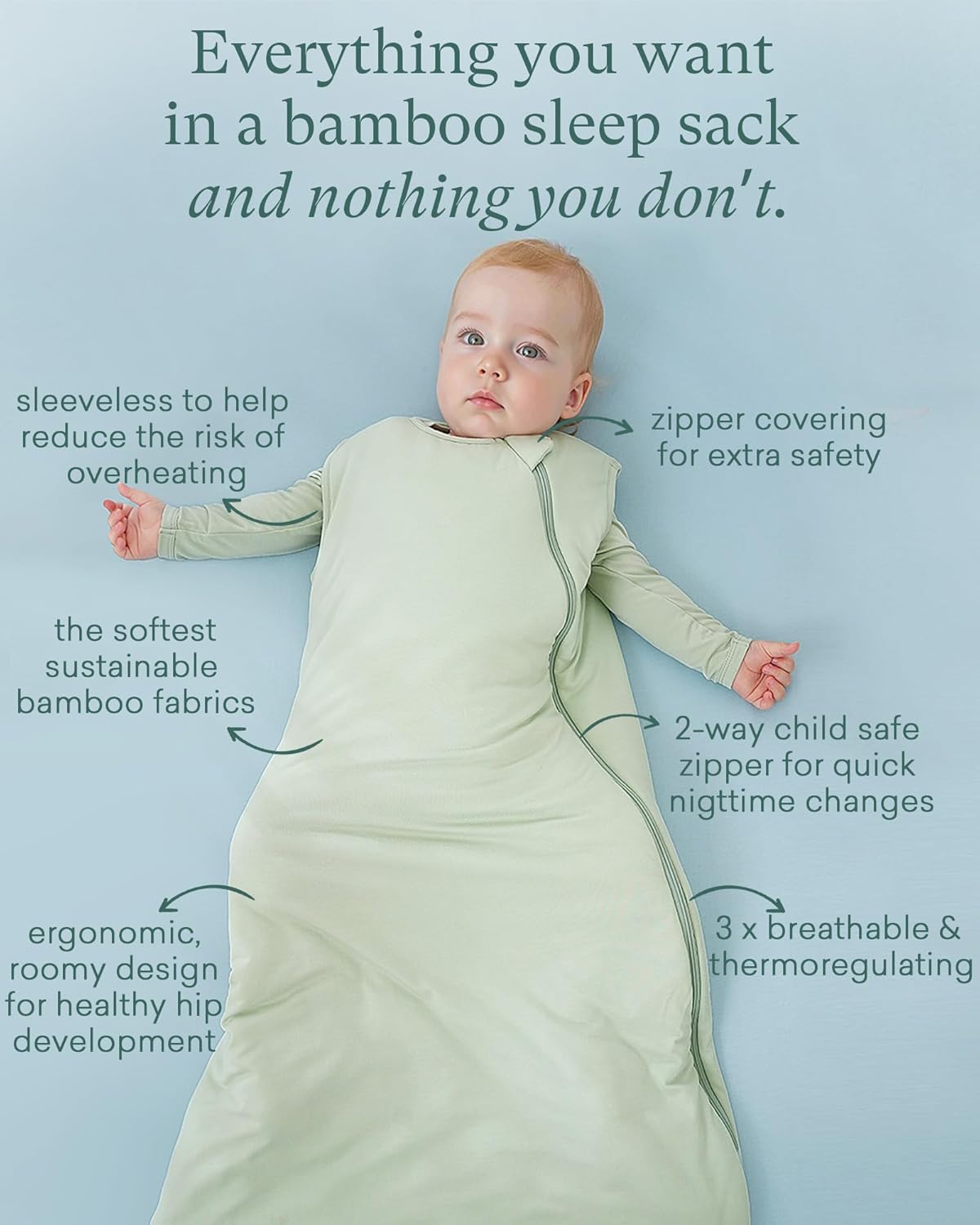 Thumbnail 4 de PurComfy Supersoft Sleep Sack 1.0 TOG (Bamboo Viscose) Baby Wearable Blanket