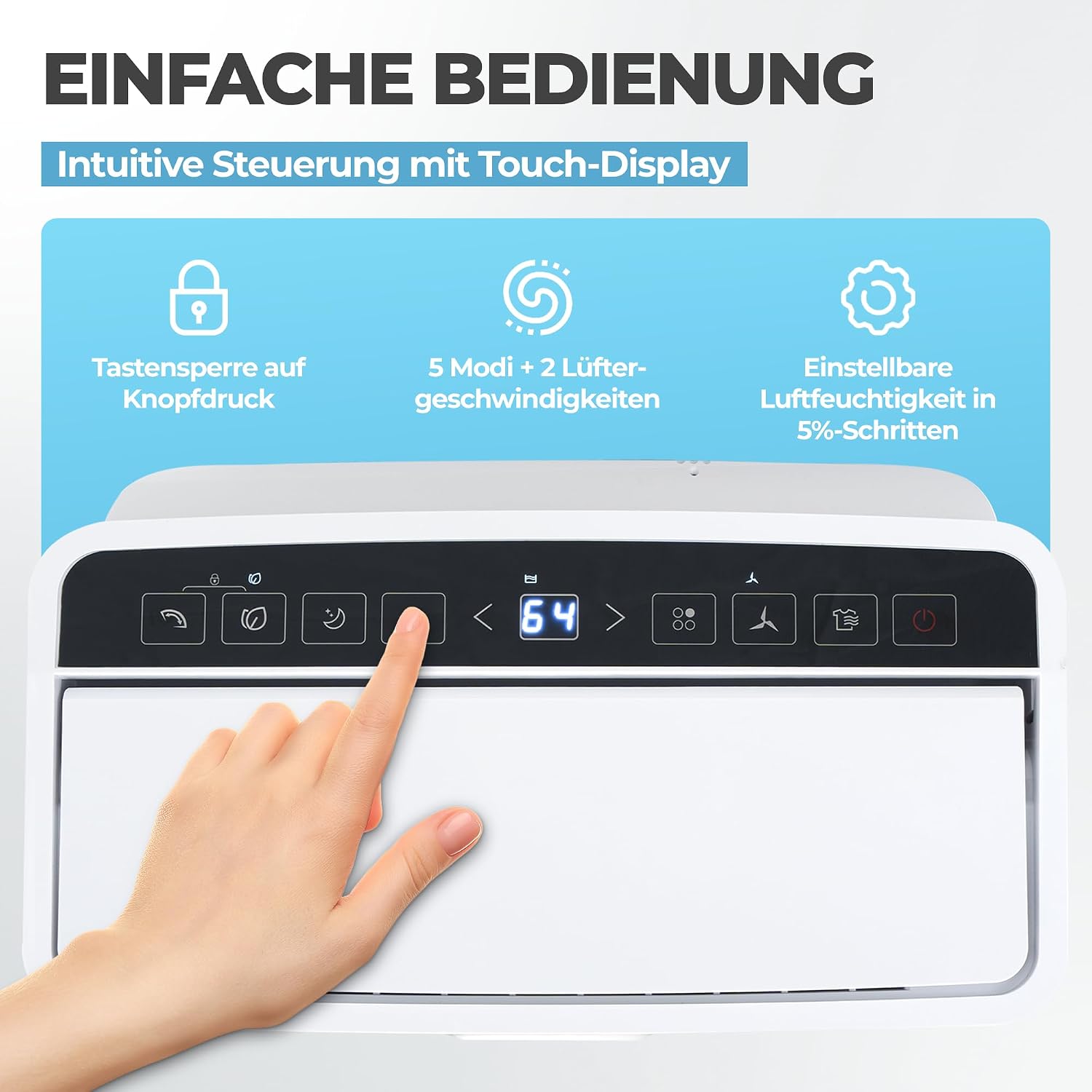 Detalle 2 de KLAMER Luftentfeuchter 25L 5,5L Tank