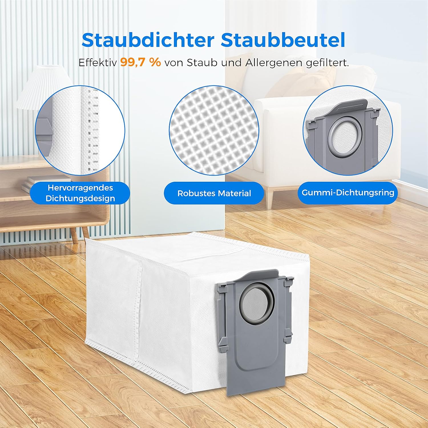 Thumbnail 5 de Roborock Staubbeutel S8 MaxV Ultra 14 Stück