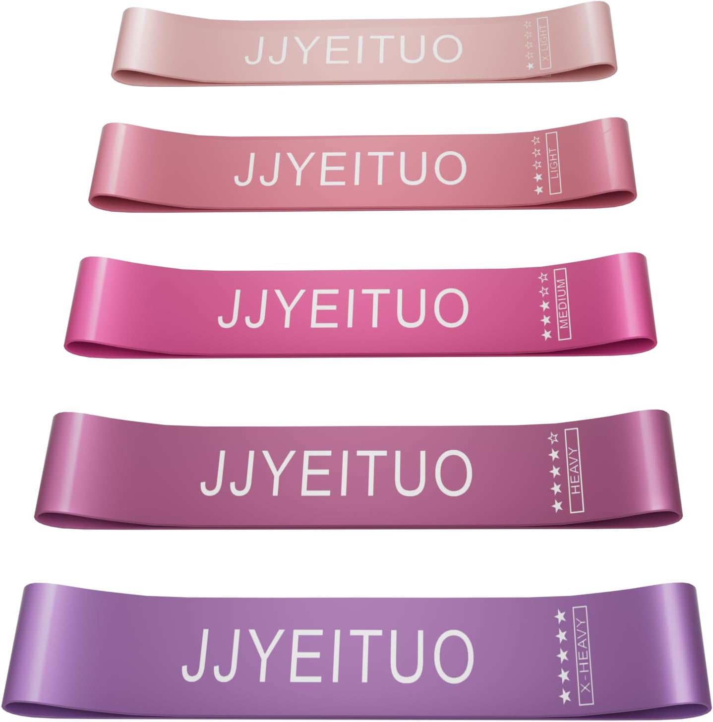 Detalle de JJYEITUO YUJIADAI-001 Resistance Loop Bands, 5 Levels for Home Fitness