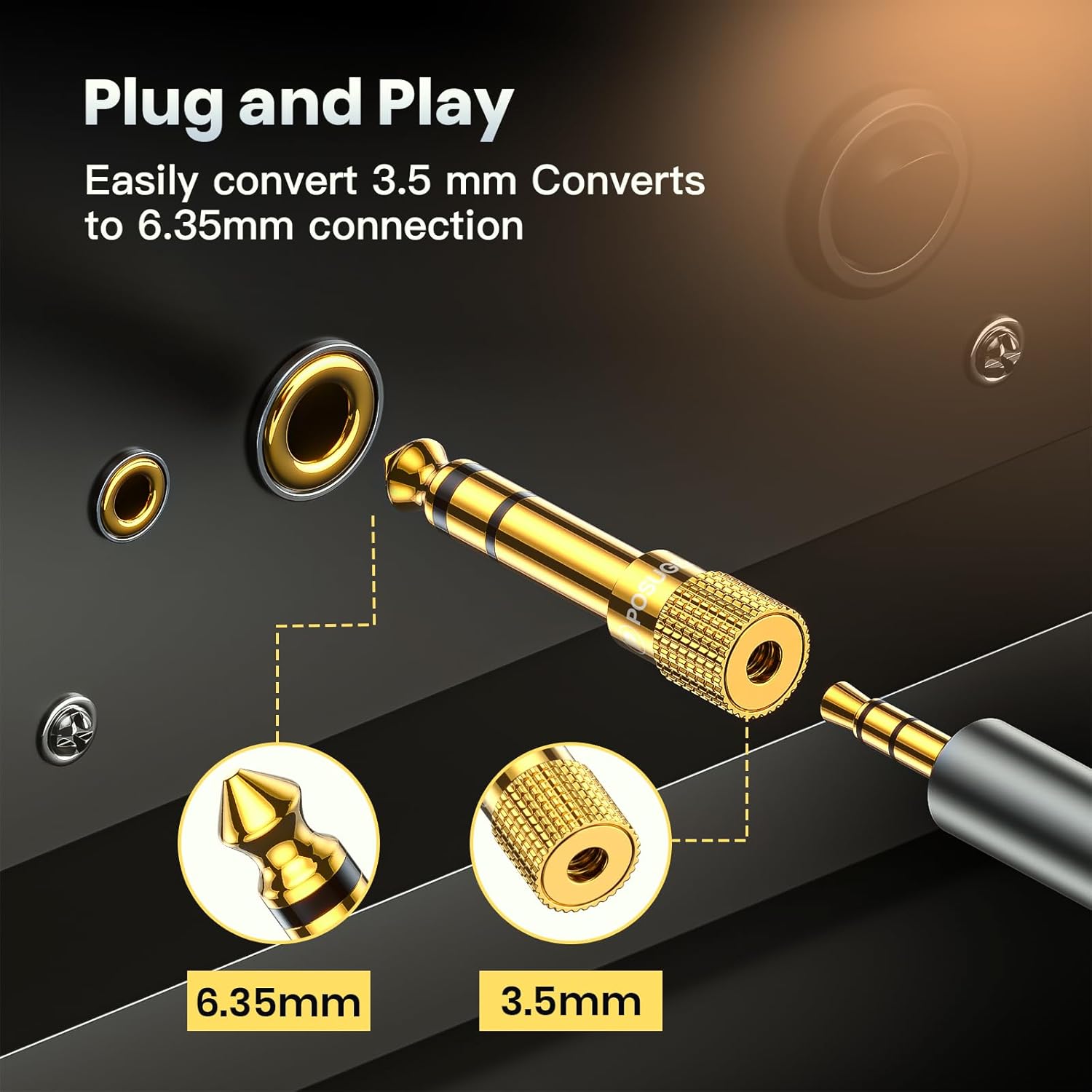 Thumbnail 4 de POSUGEAR Klinke Adapter 2 Stück