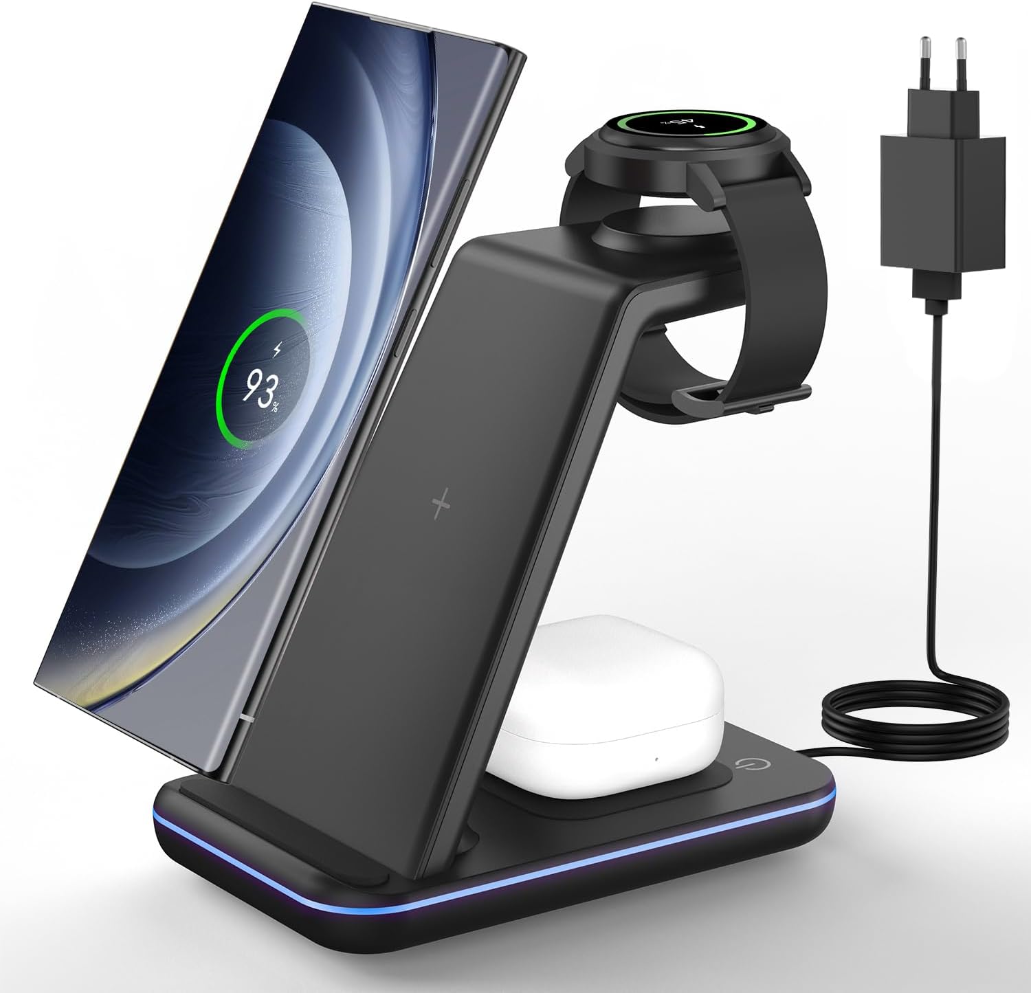 Detalle de JoyGeek 3-in-1 Induktive Ladestation Samsung