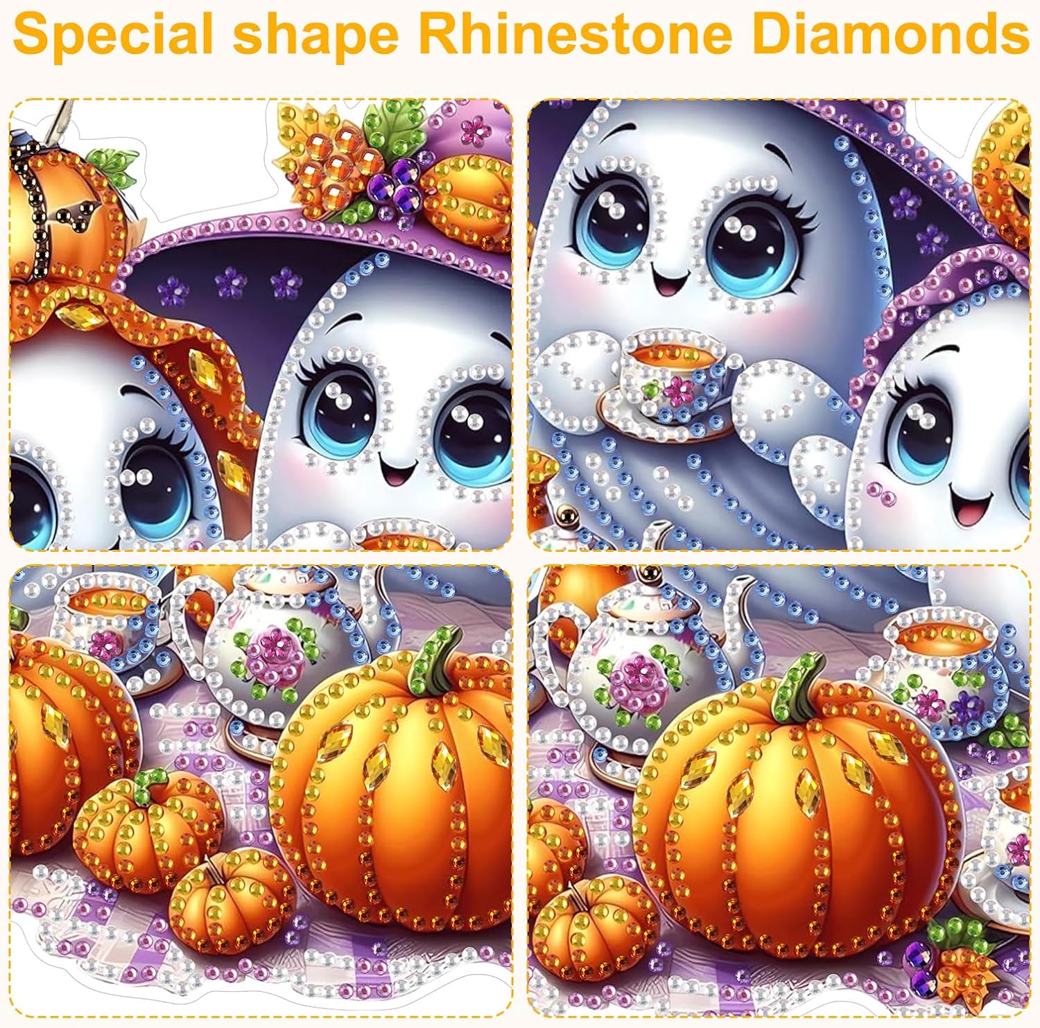 Thumbnail 1 de Bowetile Halloween Diamond Painting Ornament 5D