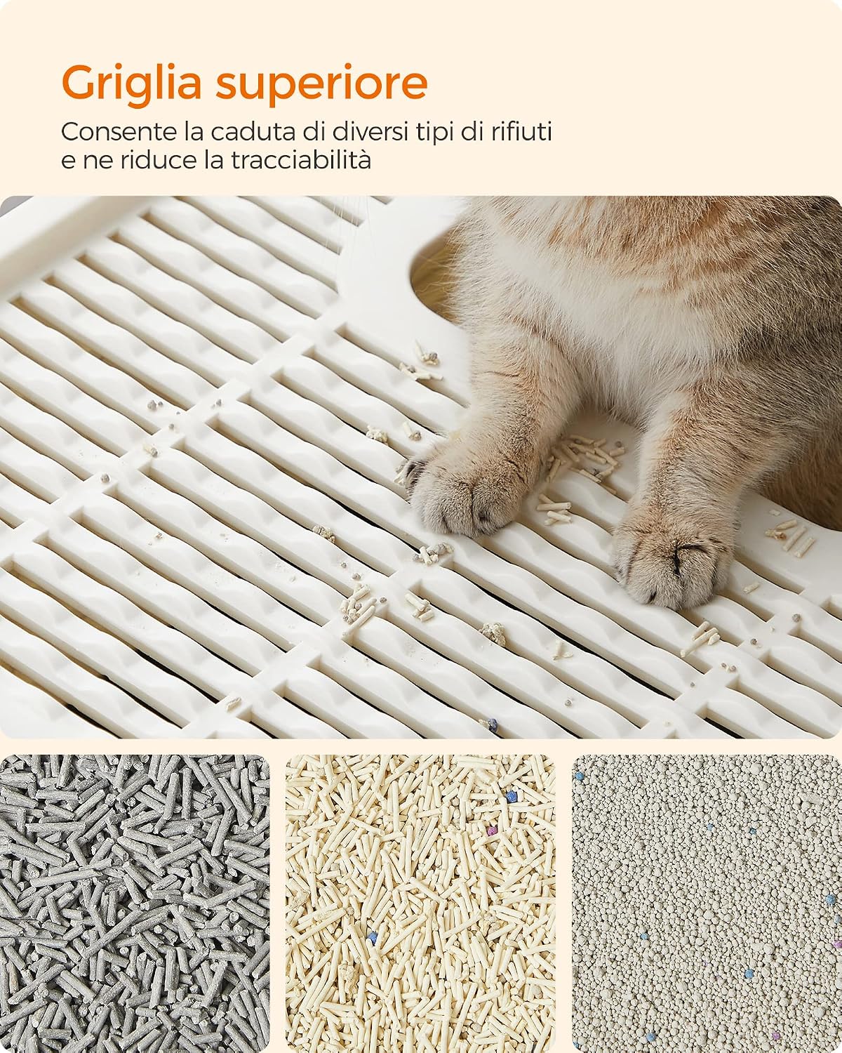 Detalle 2 de FEANDREA PPT001W01 Casetta lettiera 50x40 cm