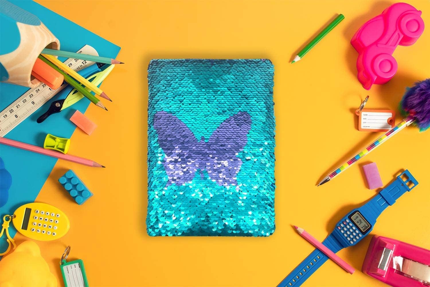 Thumbnail 5 de GINMLYDA Sequin Secret Diary 8.5x5.5 inch 160‑page notebook 📔