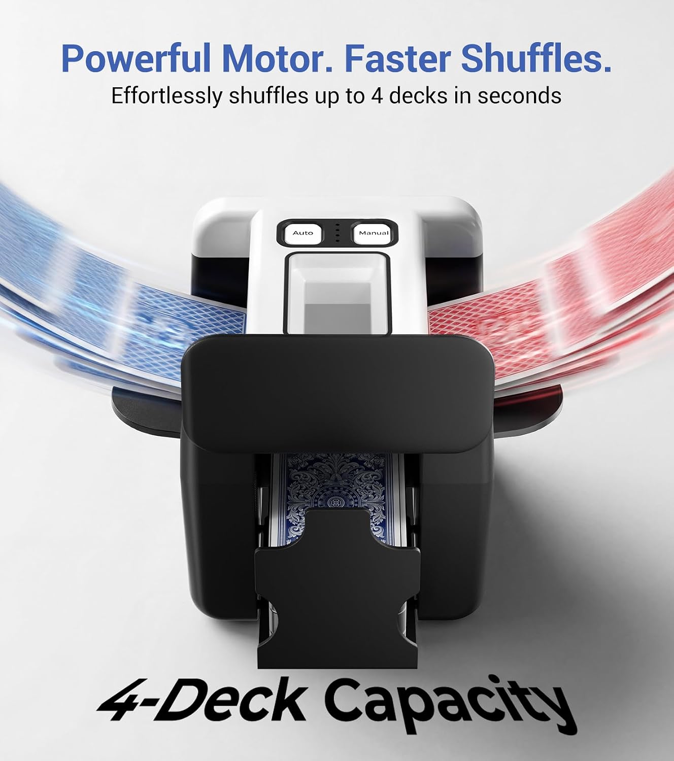 Thumbnail 1 de Automatic Card Shuffler 1-4 Deck: Rechargeable 2500mAh Electric Shuffler for Family Nights