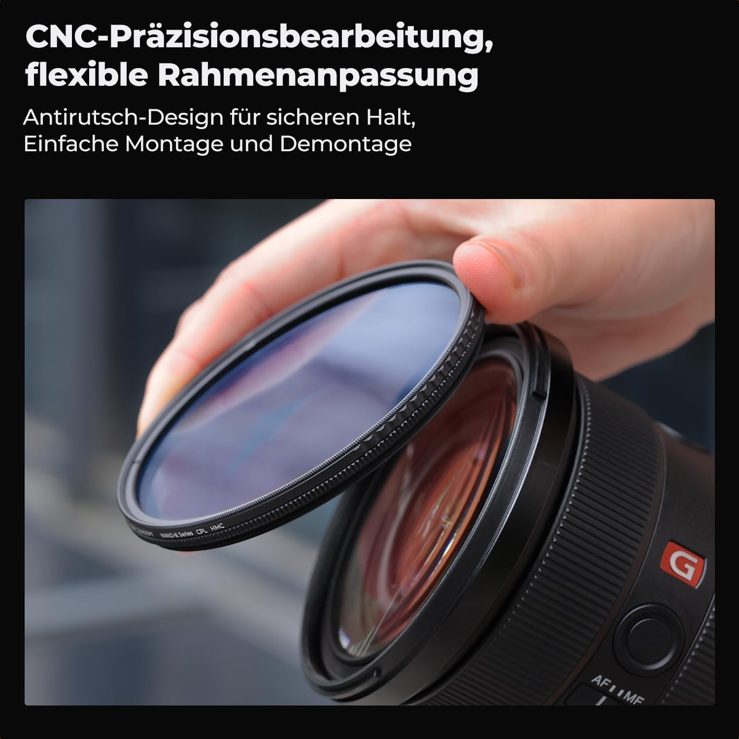 Thumbnail 4 de K&F CONCEPT 37 mm Zirkularer Polarisationsfilter CPL – 18‑fach beschichtet, ultradünn