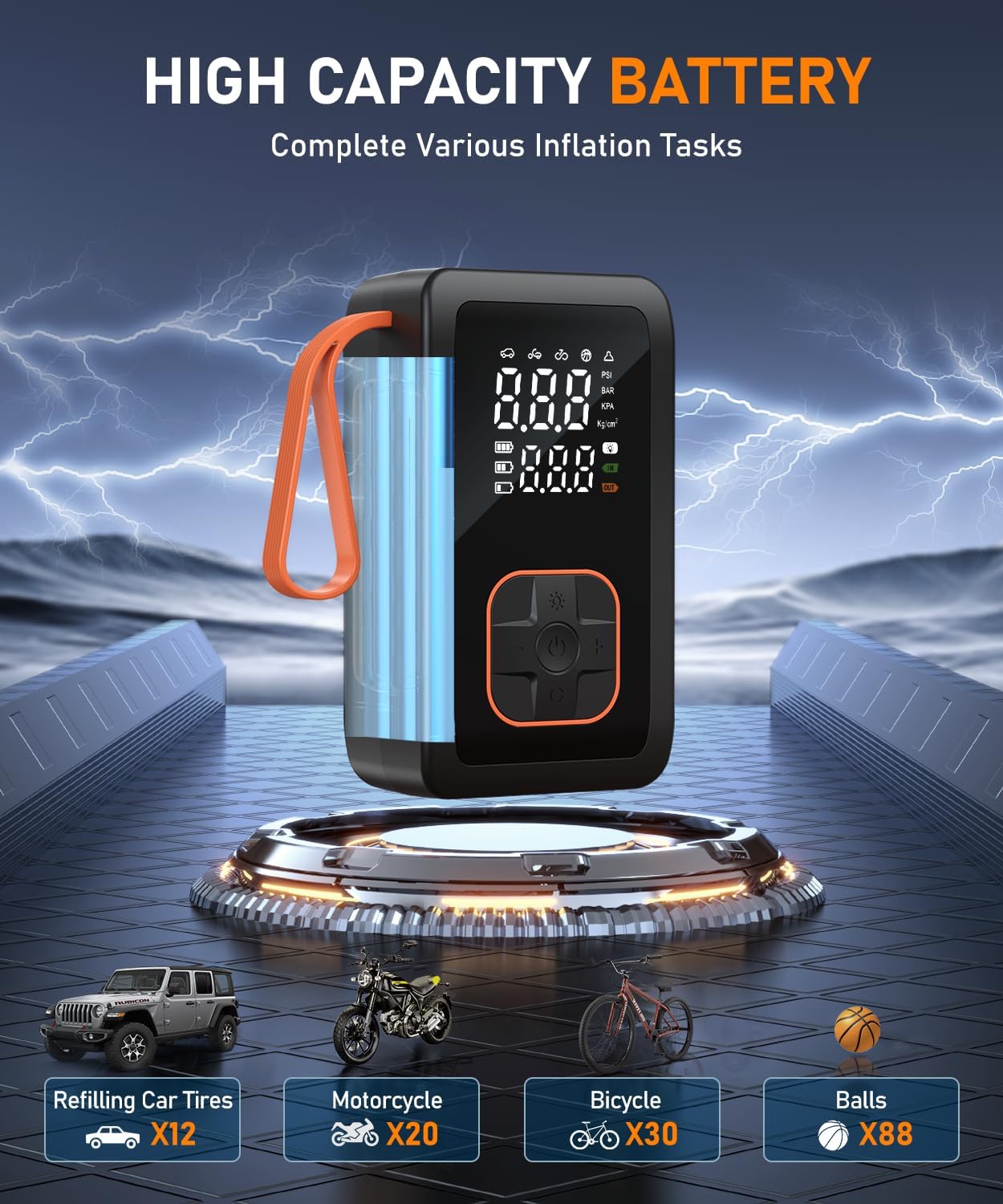 Thumbnail 3 de Hafuloky Portable Tire Inflator, 150 PSI