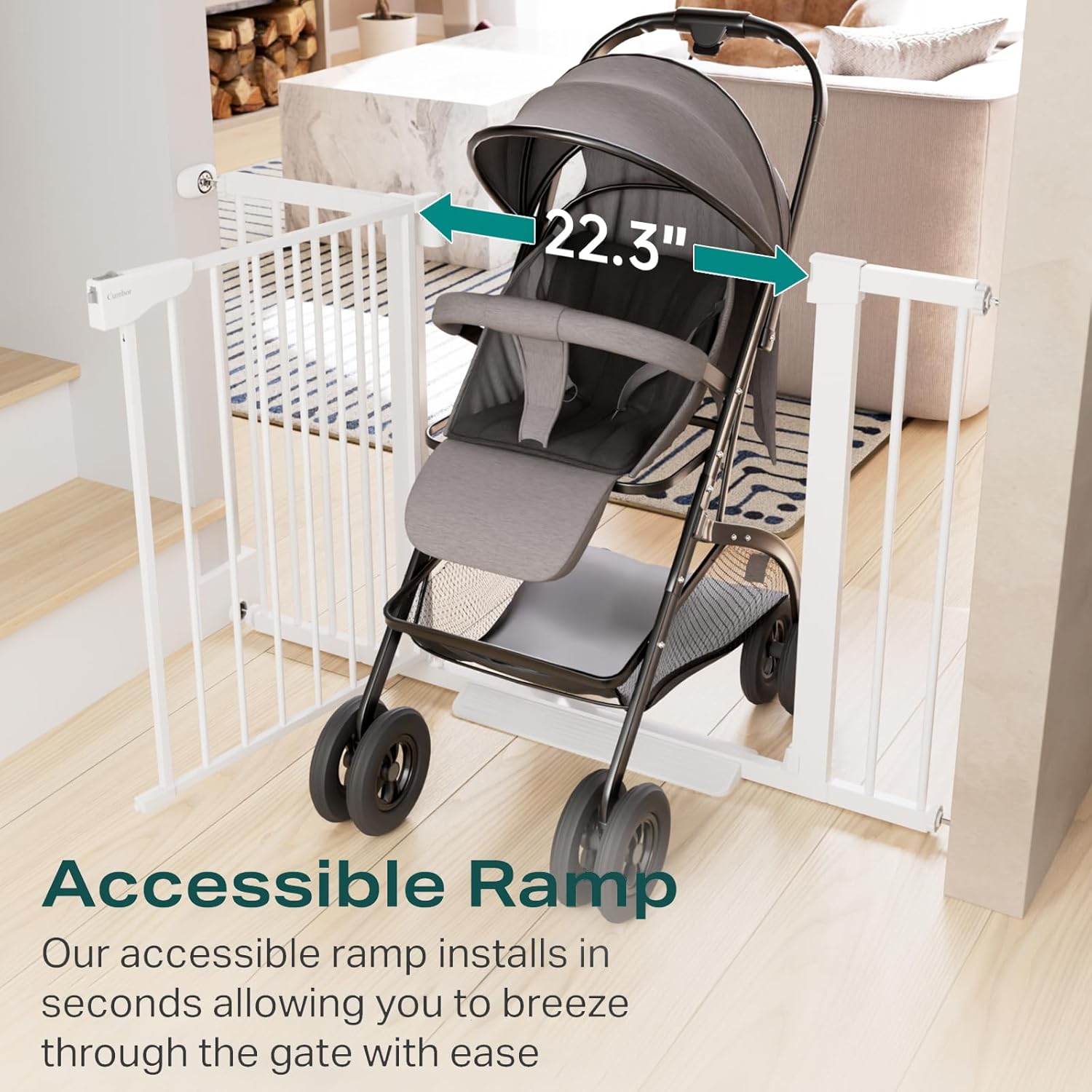 Thumbnail 4 de Cumbor 29.7-46" Baby Gate 30.5 in