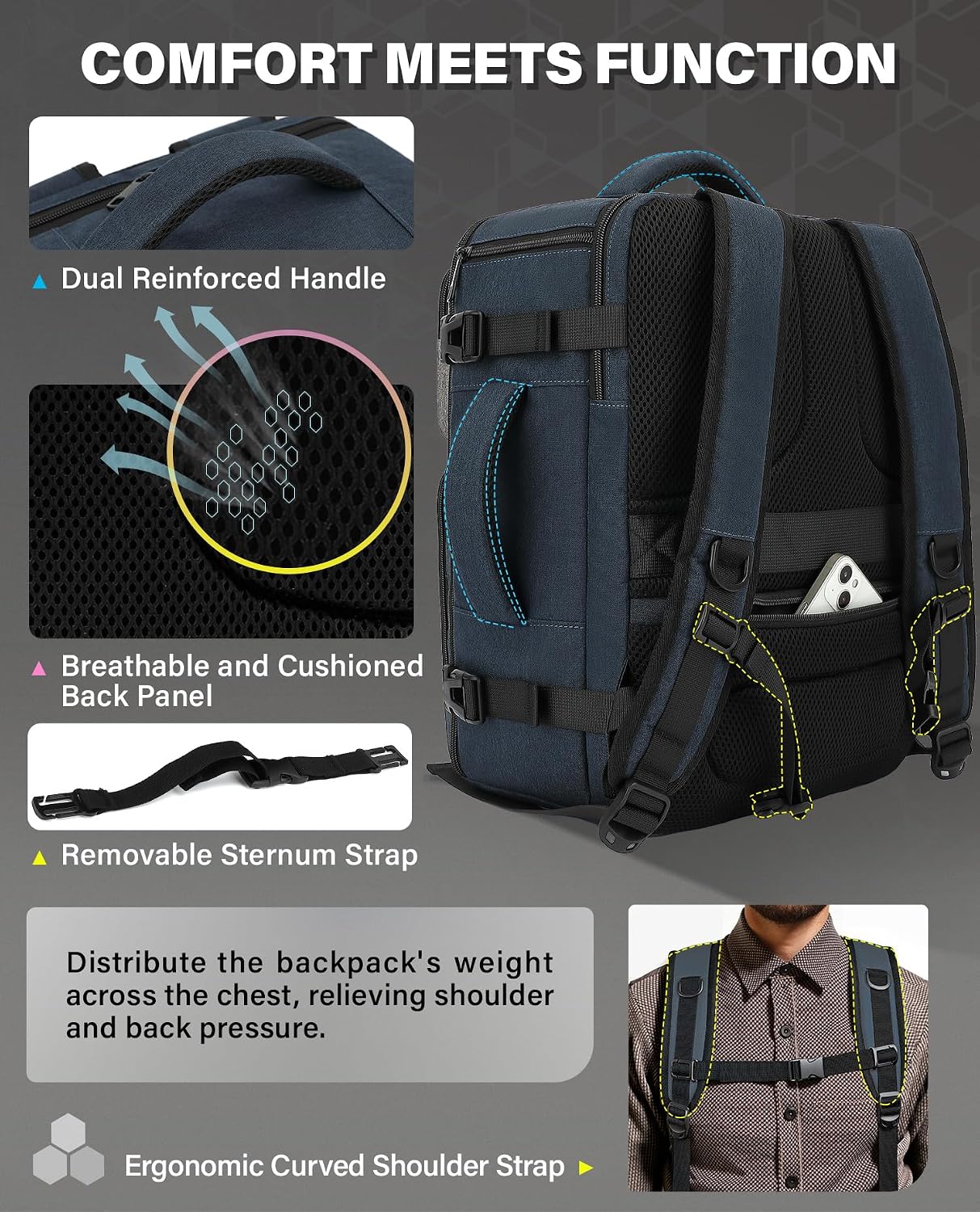 Detalle 2 de VANKEV Cabin Bag 24L underseat 40x30x20