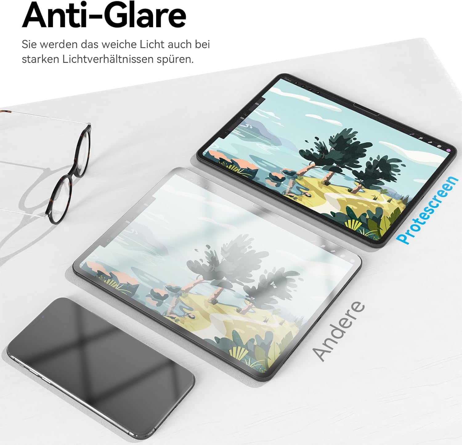 Thumbnail 3 de Protescreen 3er-Set Papierfolie für iPad Air 6/7/8 (13 Zoll) – matte Displayschutzfolie zum Zeichnen