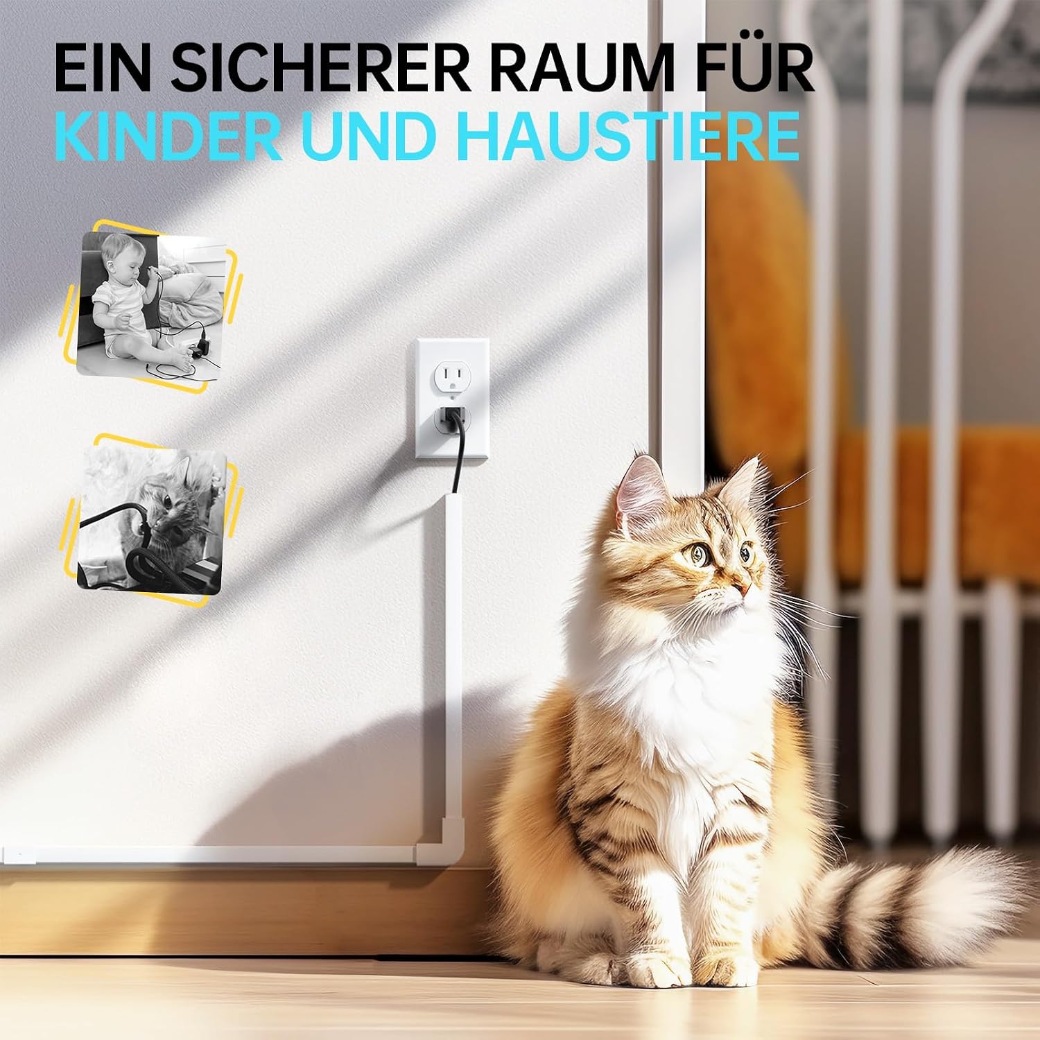 Thumbnail 5 de kinkaivy Selbstklebender Mini Kabelkanal Weiß, 4 m Gesamtlänge – abreißbar, 15×10 mm