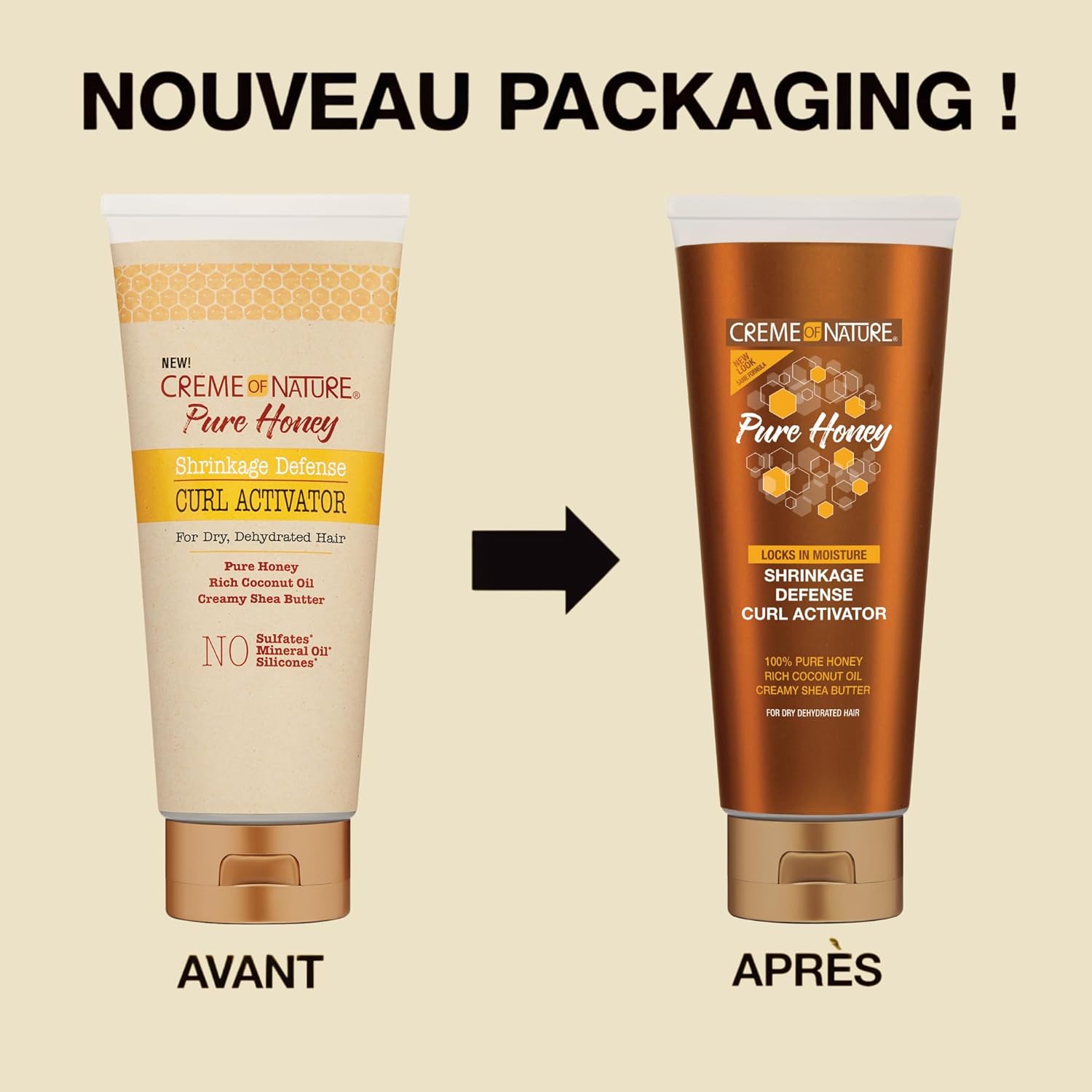 Detalle 2 de Creme of Nature Pure Honey 310ml boucles